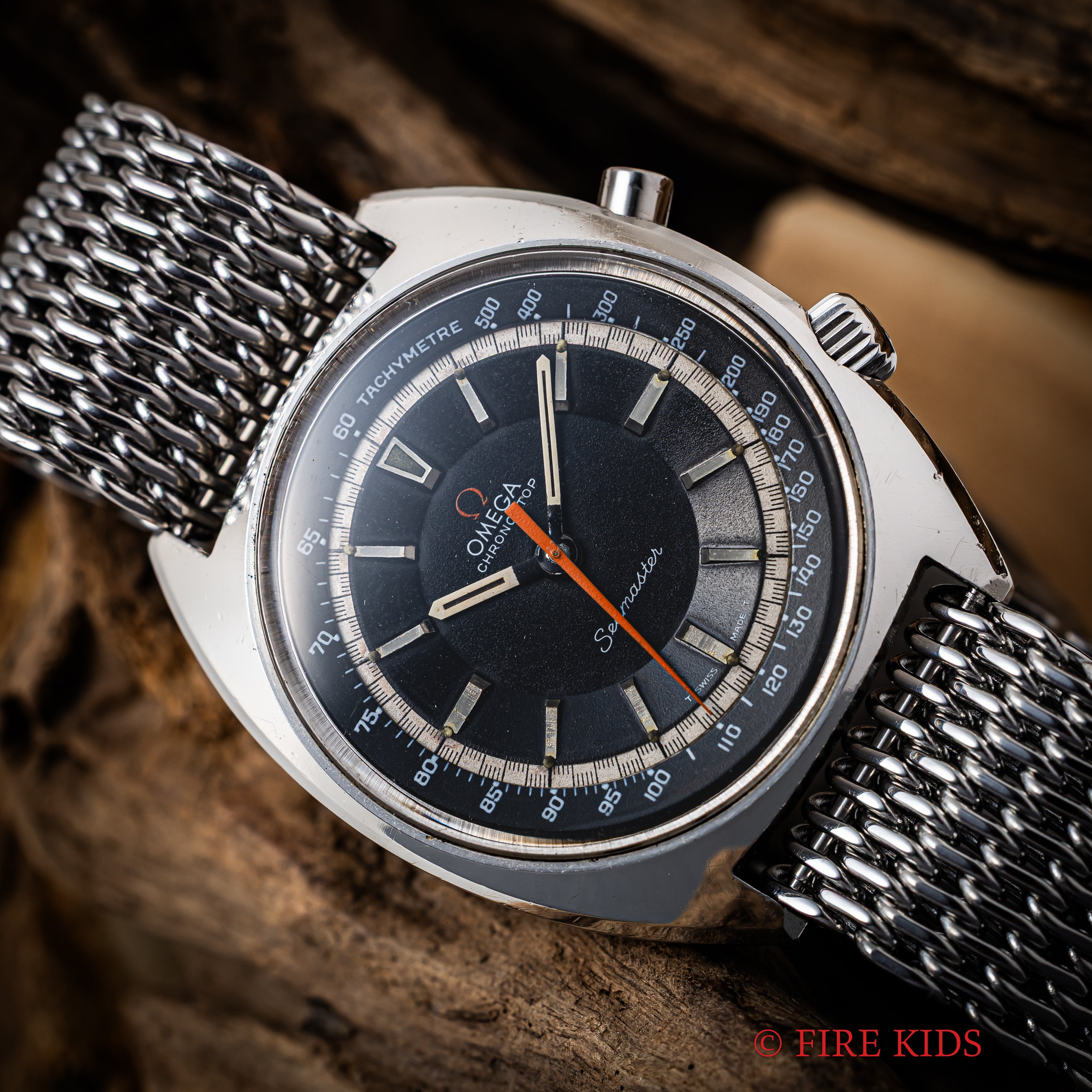 オメガ クロノストップ 1968年製 Ref.145.007 手巻き Cal.865 社外メッシュブレス