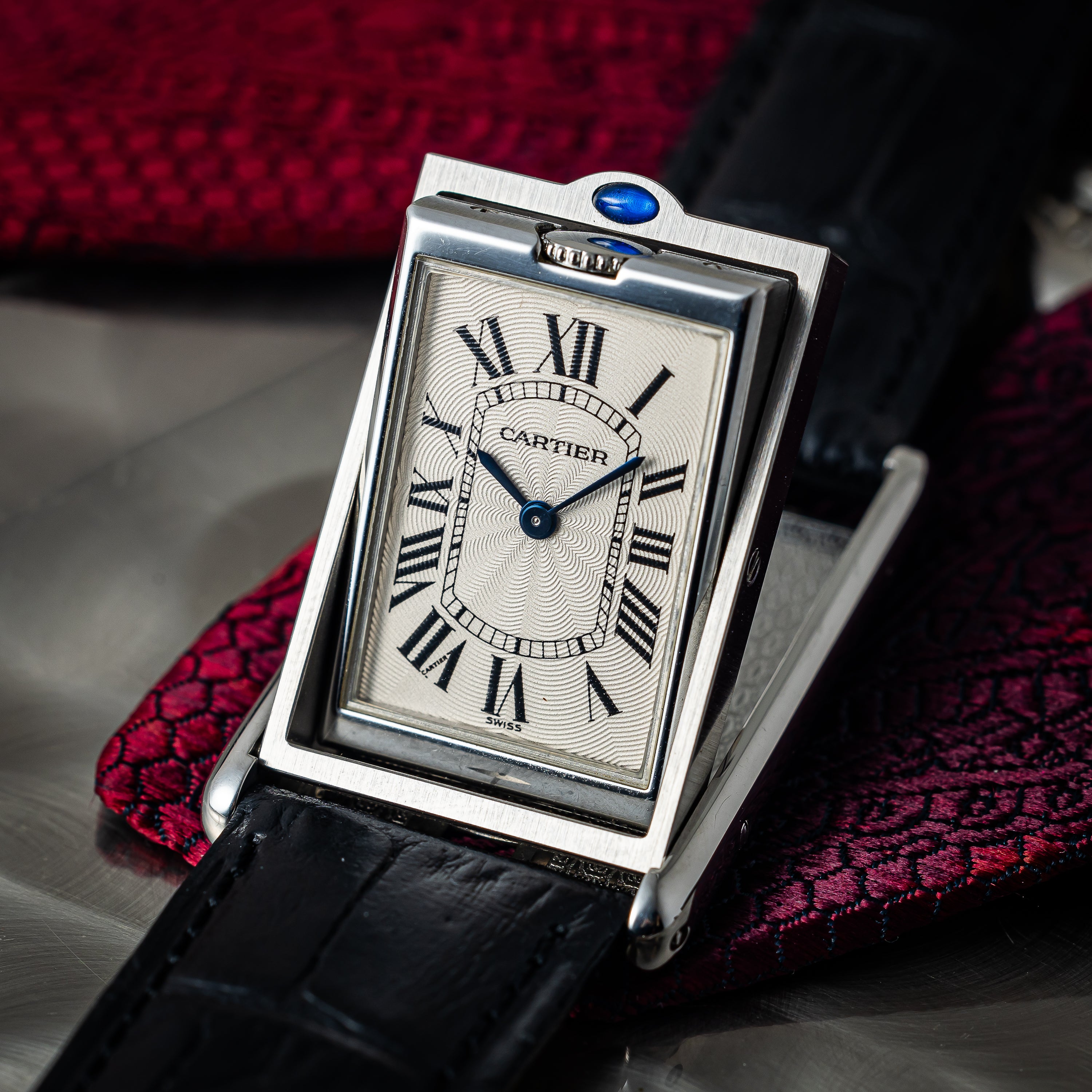 カルティエ タンク バスキュラント 1990年代製 Ref.W1011358 LMサイズ 純正尾錠付き