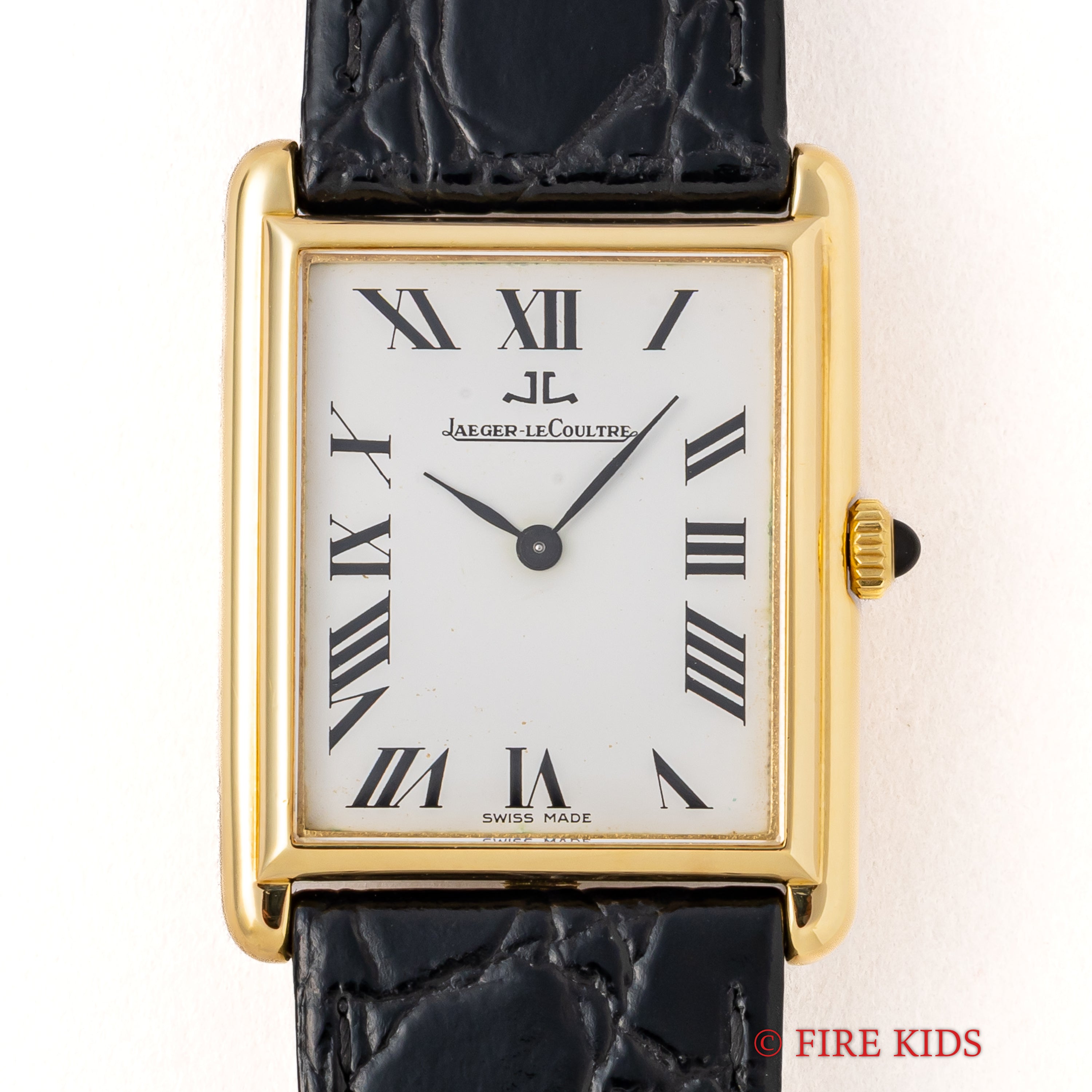 ジャガー・ルクルト 18金無垢イエローゴールド タンク型ケース 1970年代製 手巻き Cal.846