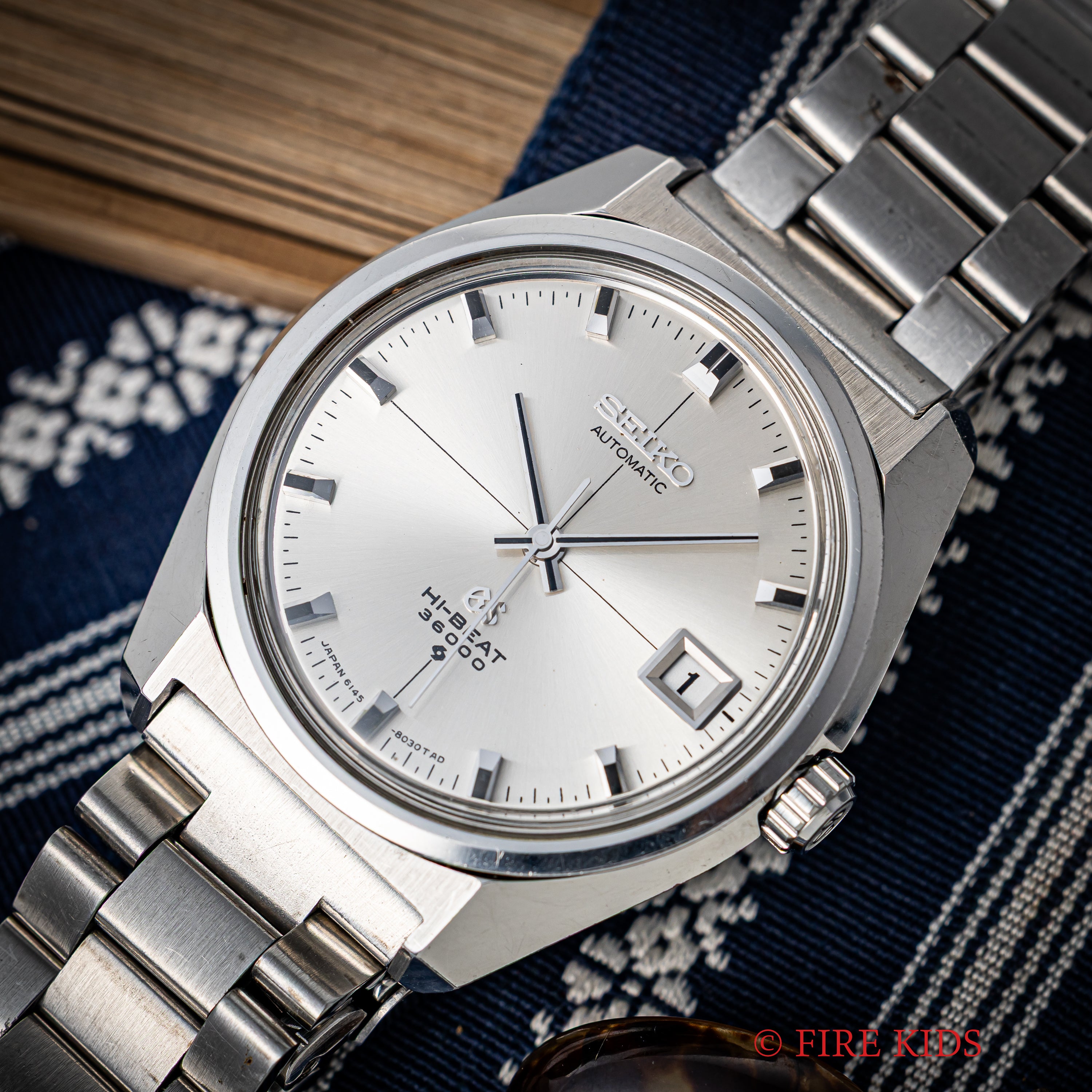 グランドセイコー ハイビート 36000 1969年製 Ref.6145-8000 61GS クロスライン 純正ブレス付き