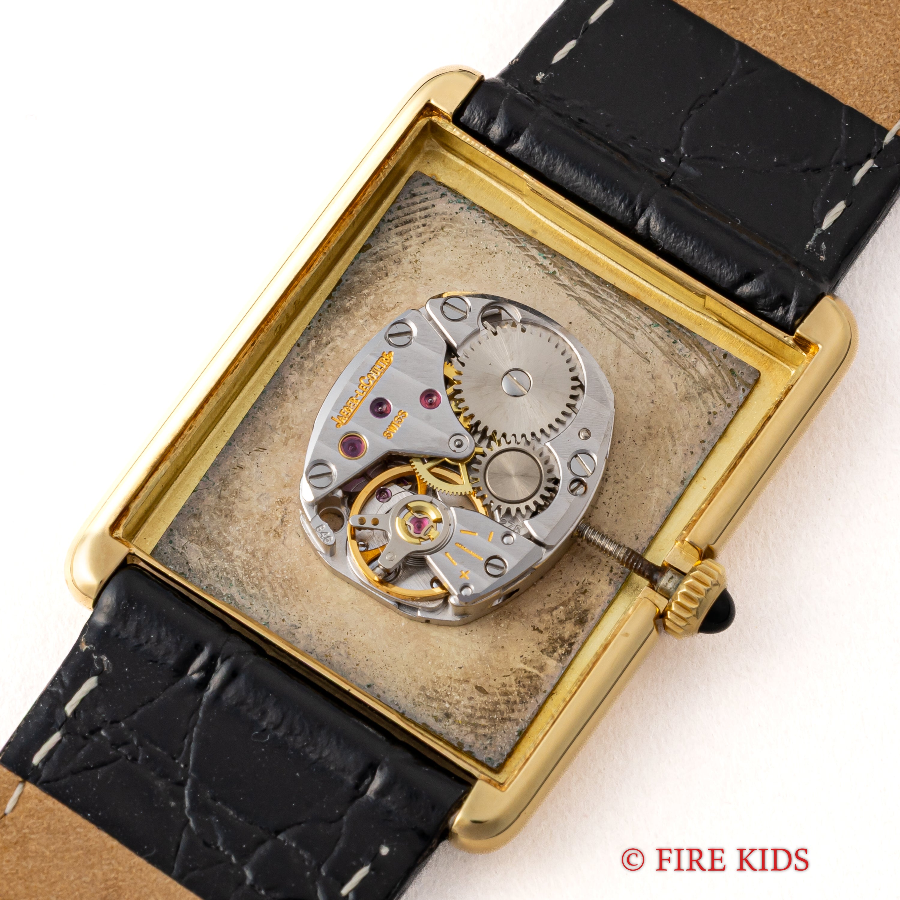 ジャガー・ルクルト 18金無垢イエローゴールド タンク型ケース 1970年代製 手巻き Cal.846