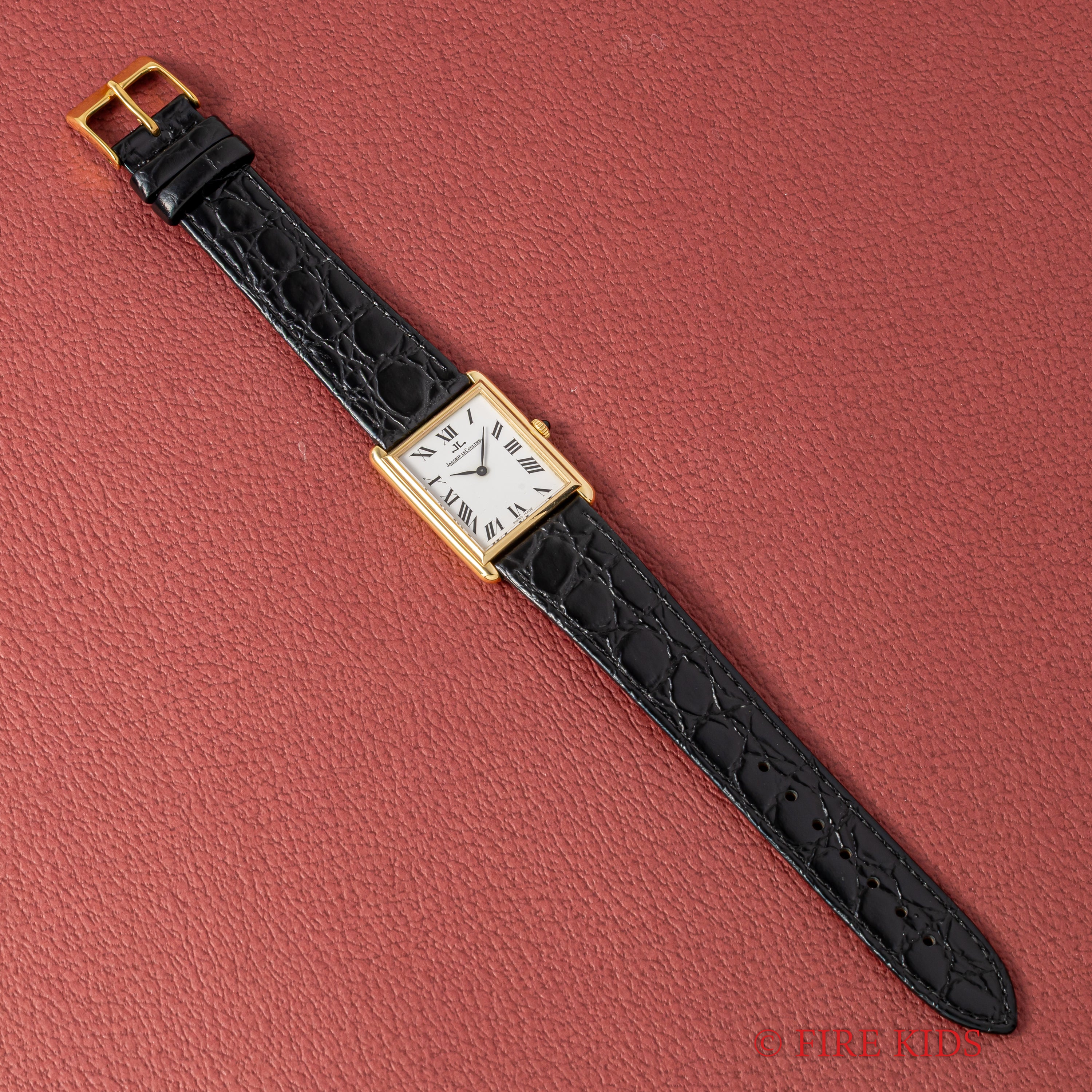 ジャガー・ルクルト 18金無垢イエローゴールド タンク型ケース 1970年代製 手巻き Cal.846