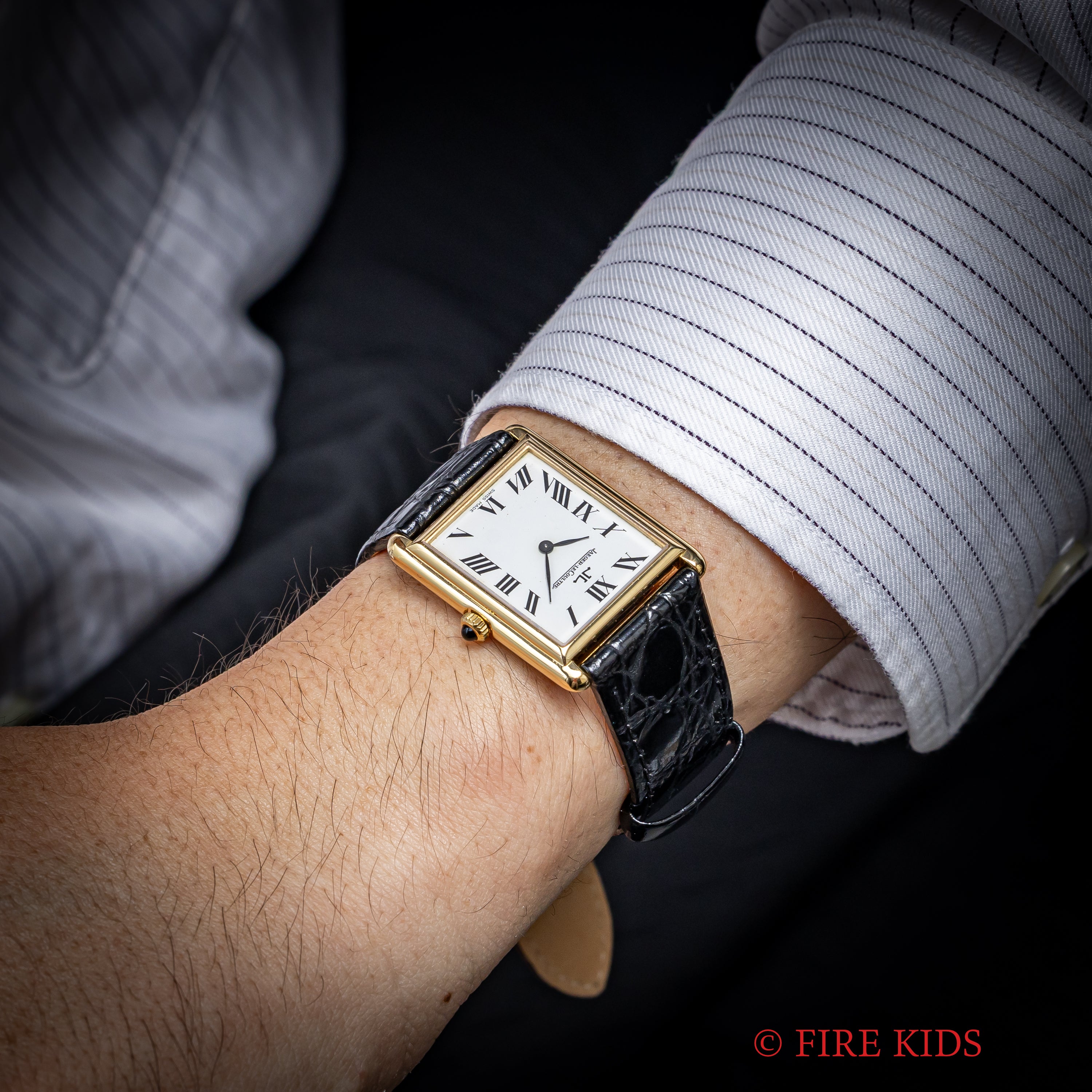 ジャガー・ルクルト 18金無垢イエローゴールド タンク型ケース 1970年代製 手巻き Cal.846