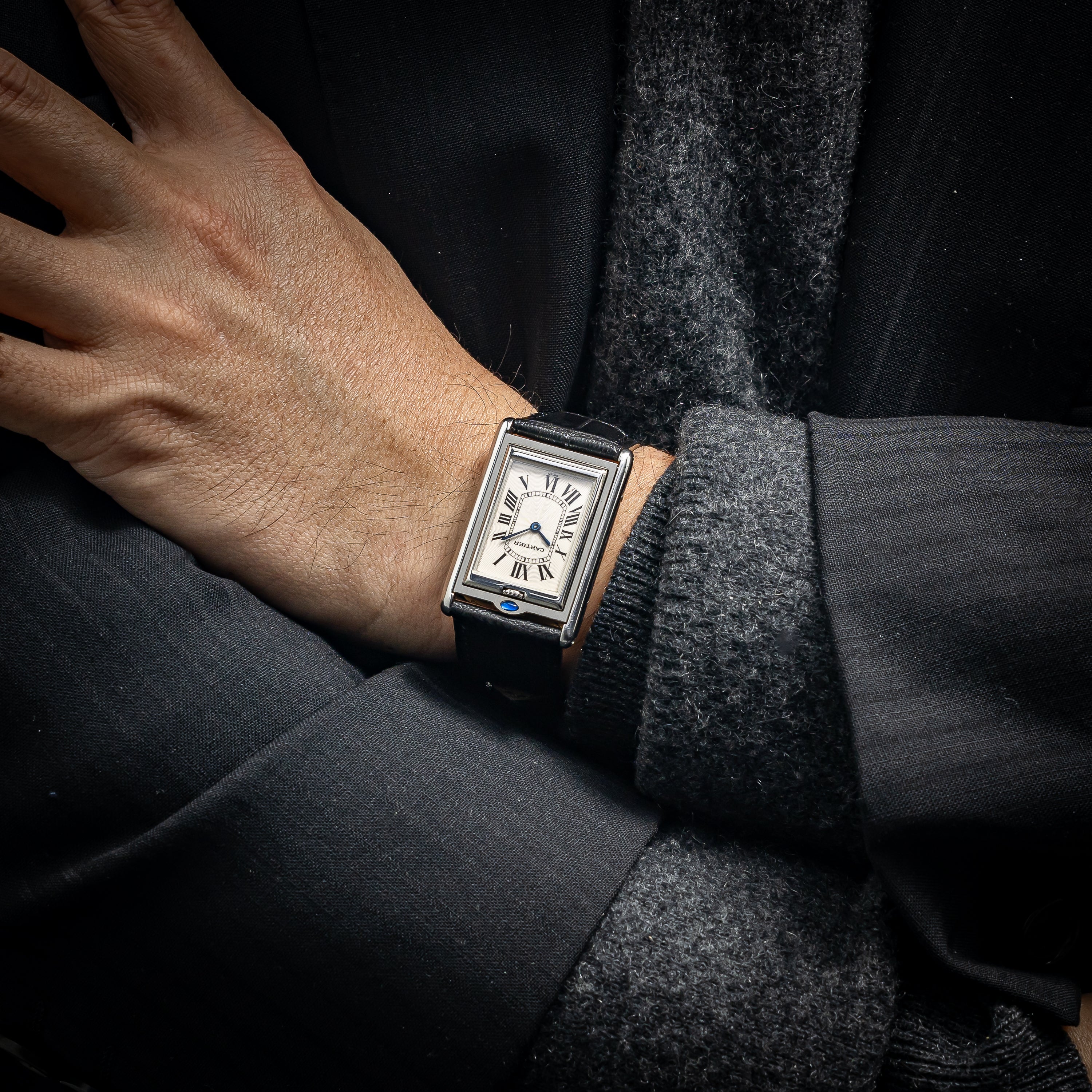 カルティエ タンク バスキュラント 1990年代製 Ref.W1011358 LMサイズ 純正尾錠付き