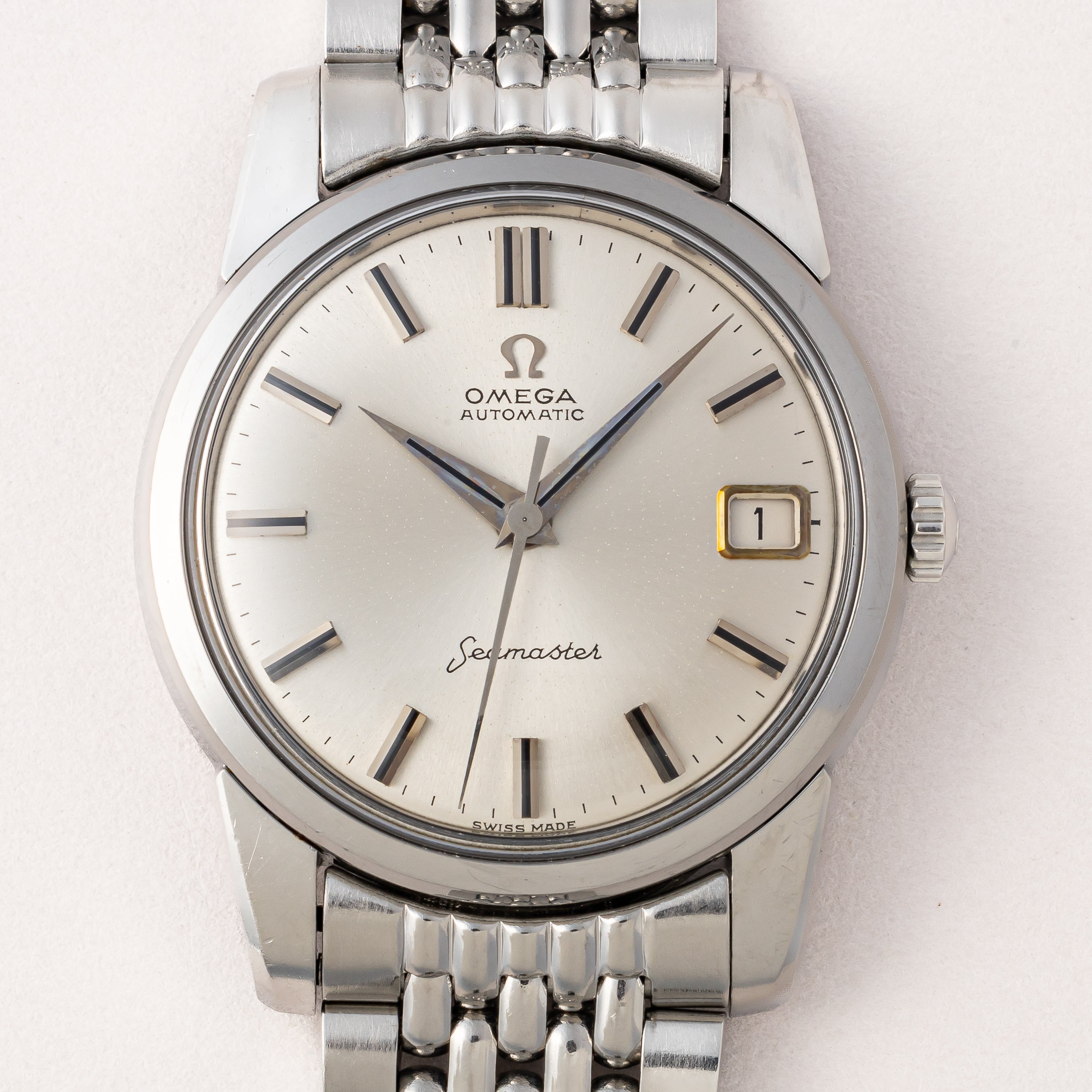 オメガ シーマスター 1963年製 自動巻 Cal.562 シルバーダイヤル 純正ブレス付き