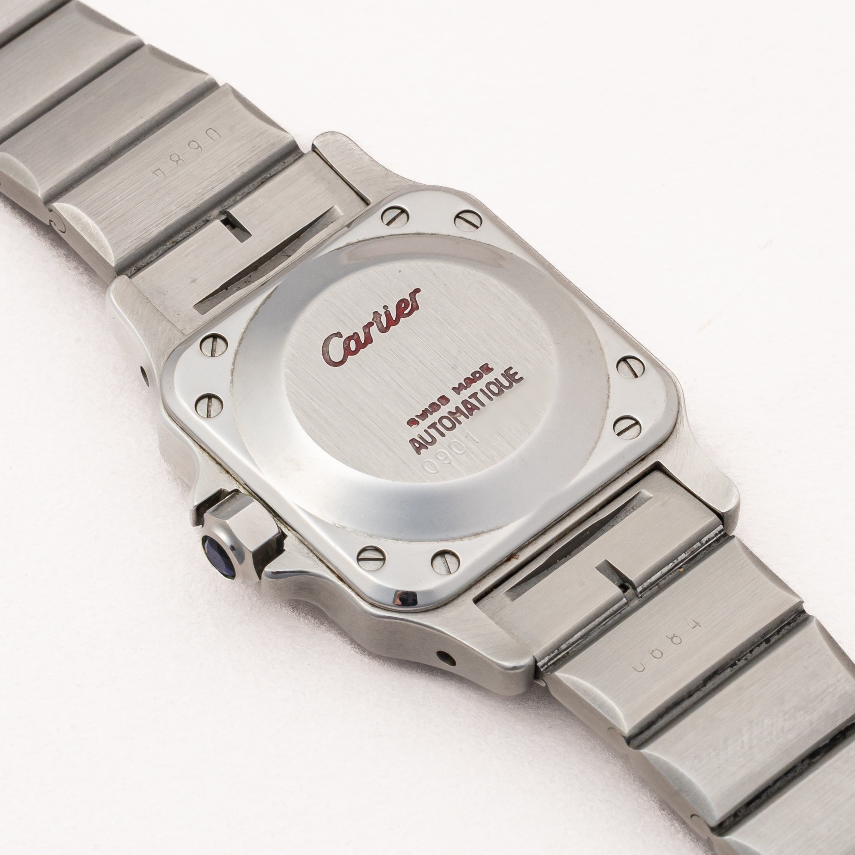 カルティエ サントス SM 1980年代製 Ref.0901 ステンレスケース 自動巻き 箱、ギャラ付き