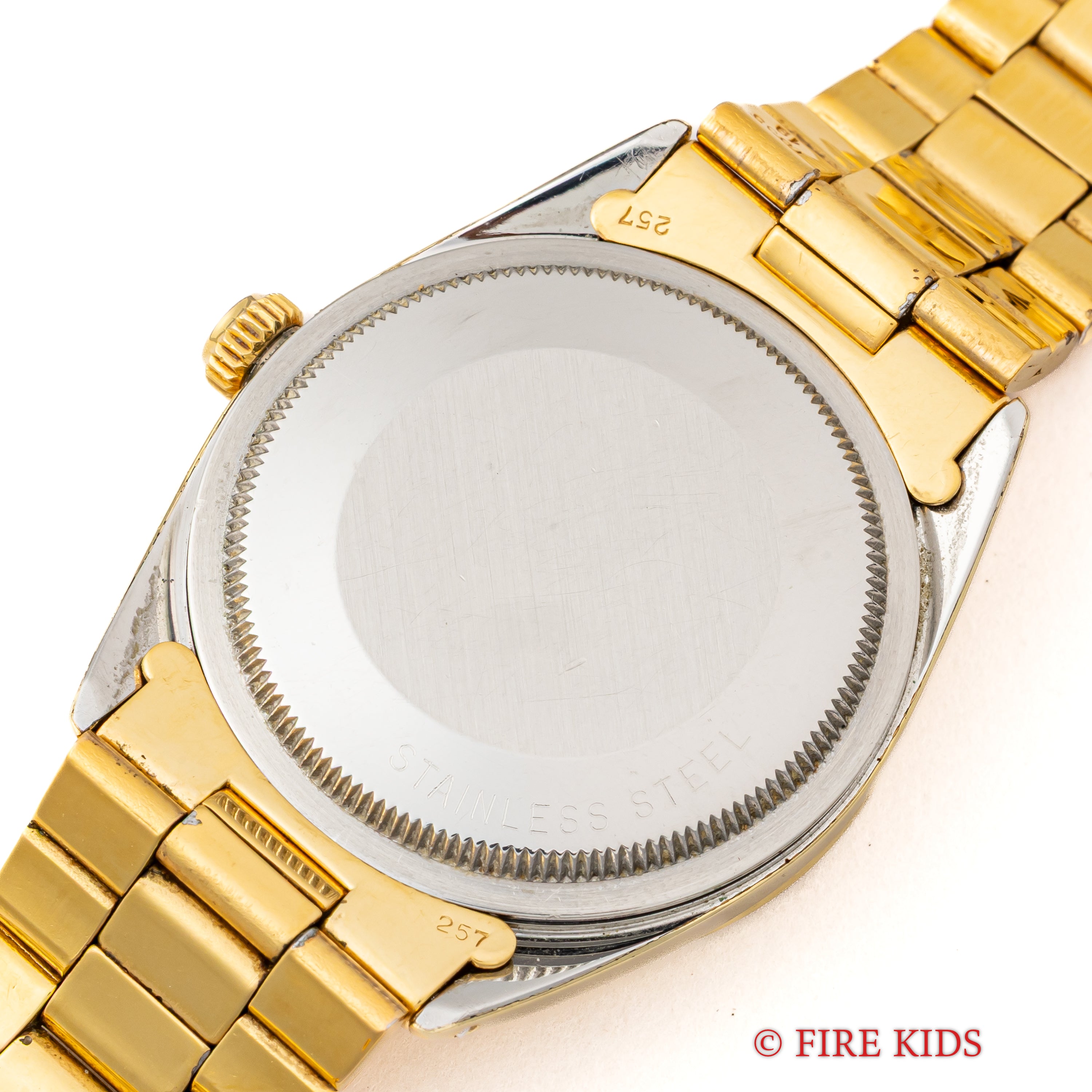 ロレックス 1970年製 オイスターパーペチュアルデイト Ref.1550 金張りケース Cal.1570 純正ブレス付き