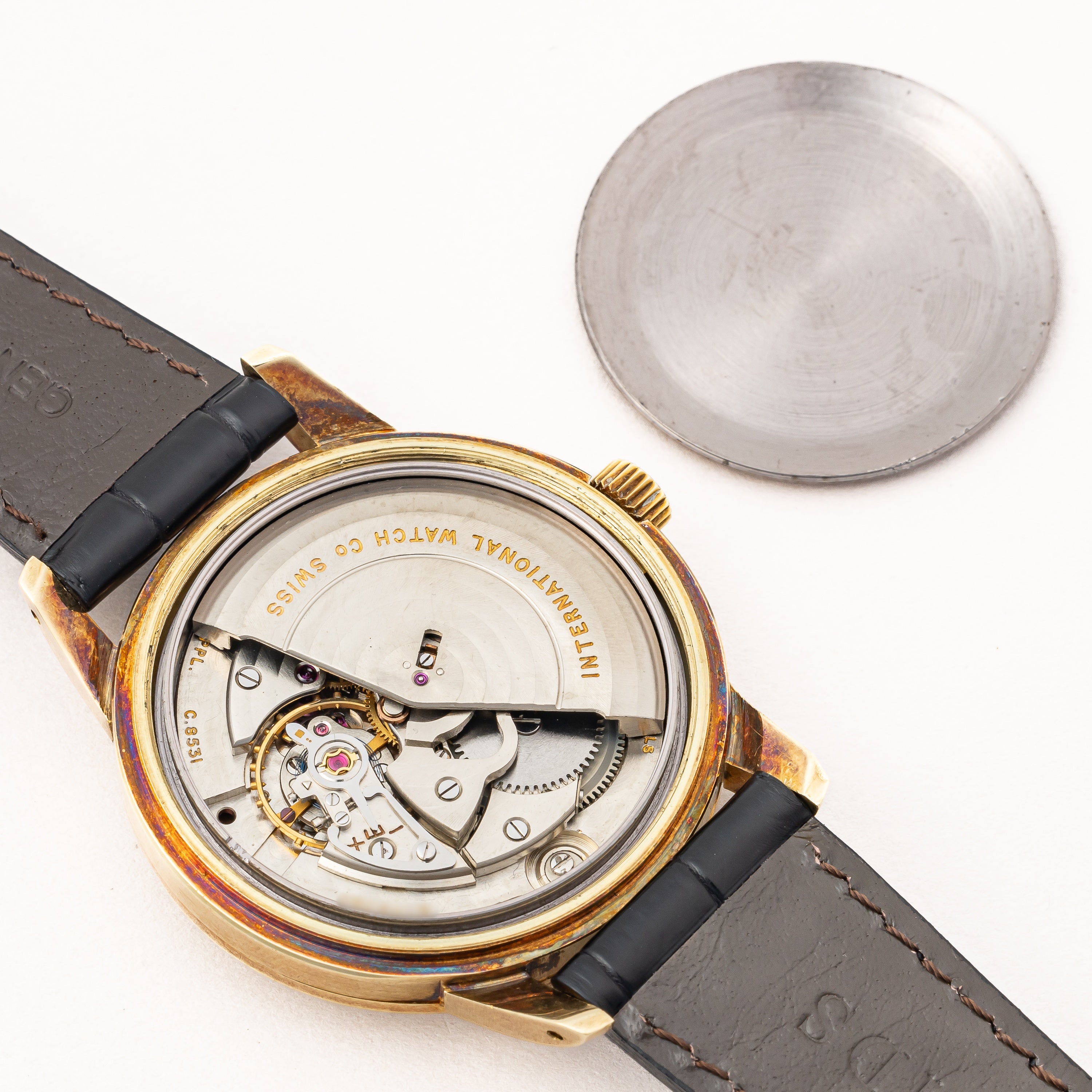 IWC 14金無垢インヂュニア 1963年製 Ref.766A バックステン ペラトン式自動巻Cal.8531 純正尾錠付き