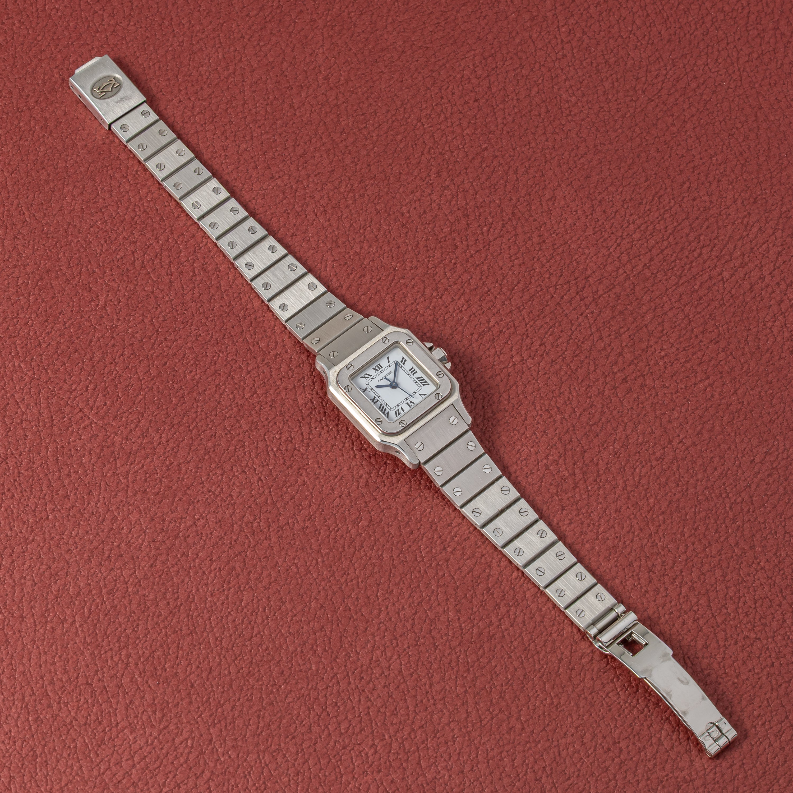 カルティエ サントス SM 1980年代製 Ref.0901 ステンレスケース 自動巻き 箱、ギャラ付き