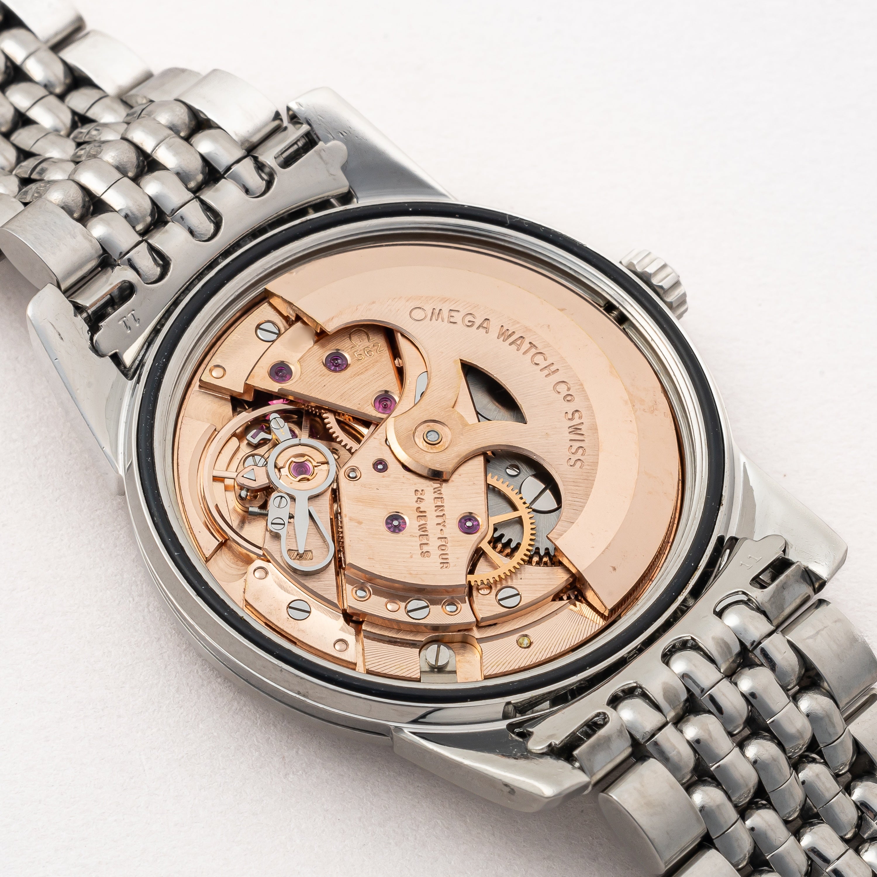 オメガ シーマスター 1963年製 自動巻 Cal.562 シルバーダイヤル 純正ブレス付き