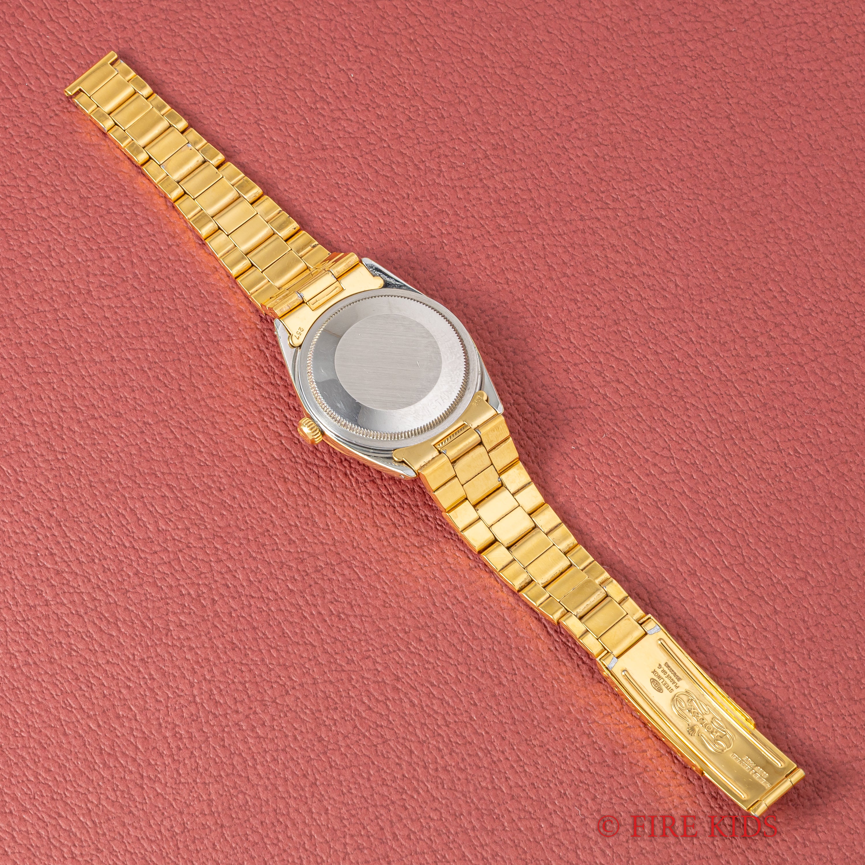 ロレックス 1970年製 オイスターパーペチュアルデイト Ref.1550 金張りケース Cal.1570 純正ブレス付き