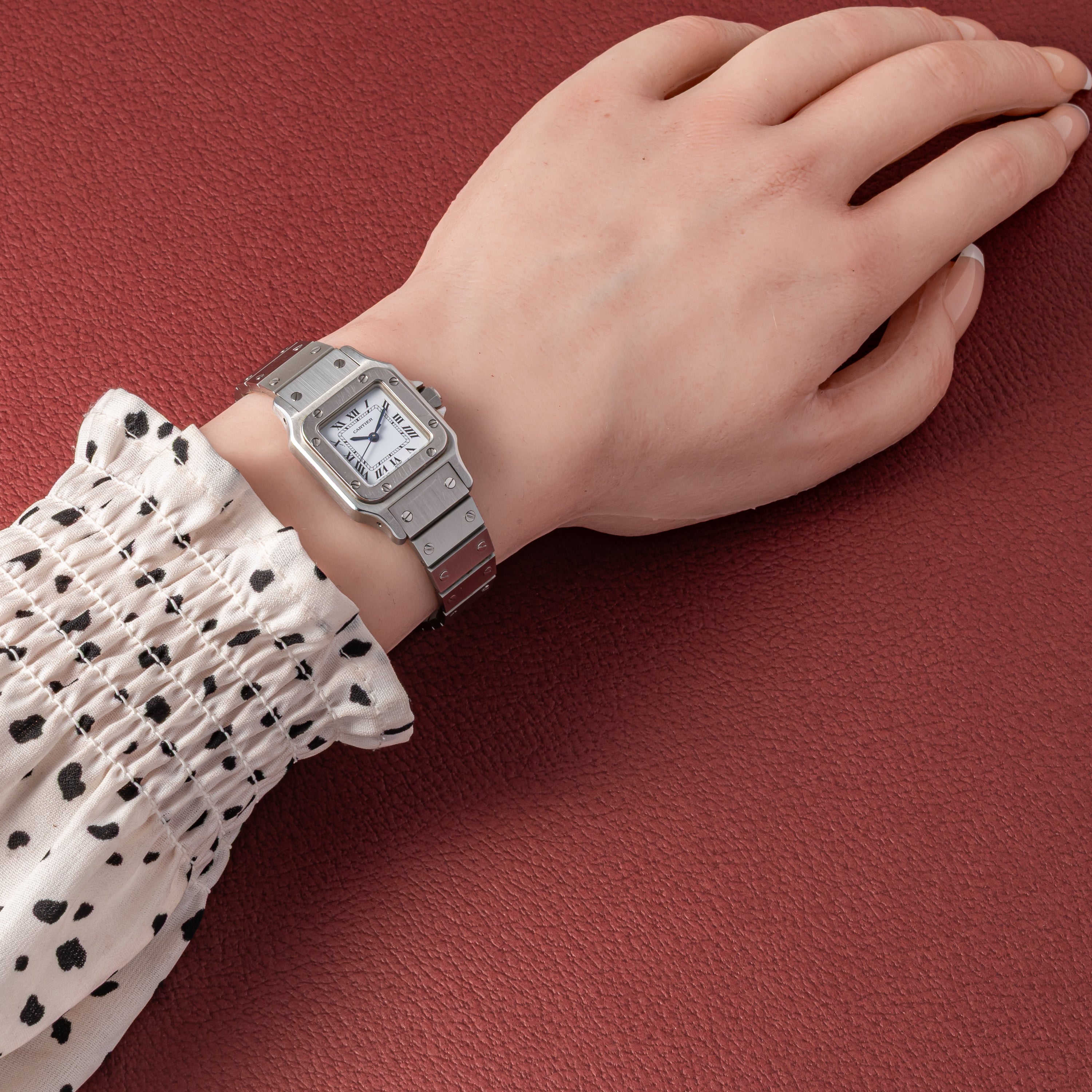 カルティエ サントス SM 1980年代製 Ref.0901 ステンレスケース 自動巻き 箱、ギャラ付き