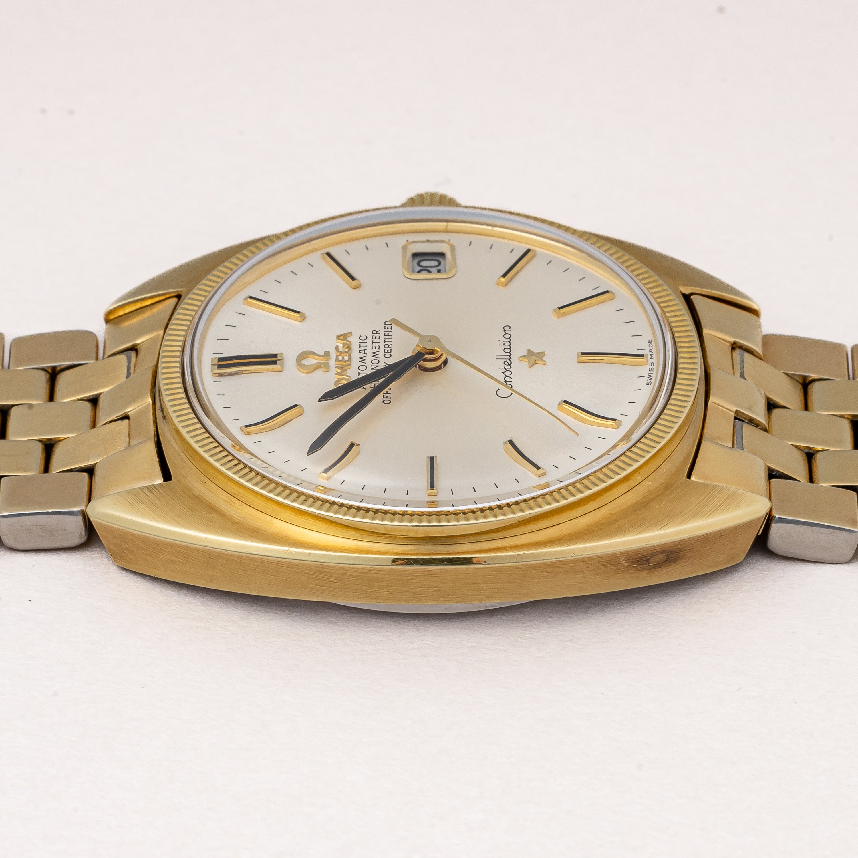 オメガ コンステレーション 1970年製 Ref.168027 トップゴールドケース コインエッジベゼル 純正ブレス