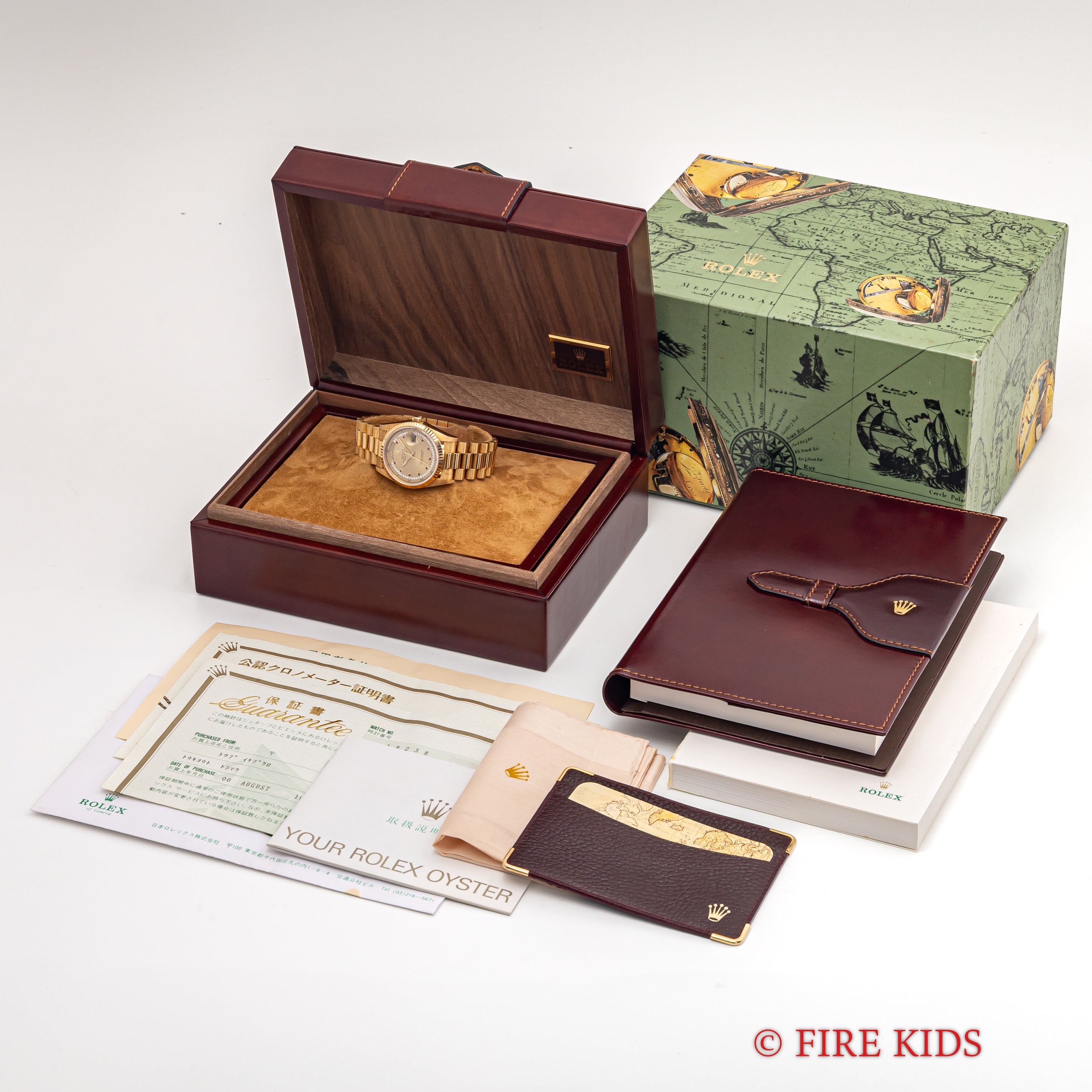 ロレックス デイデイト ミリヤードダイヤル フルセット美品 1990年製(平成2年製)18金無垢イエローゴールド Ref.18238