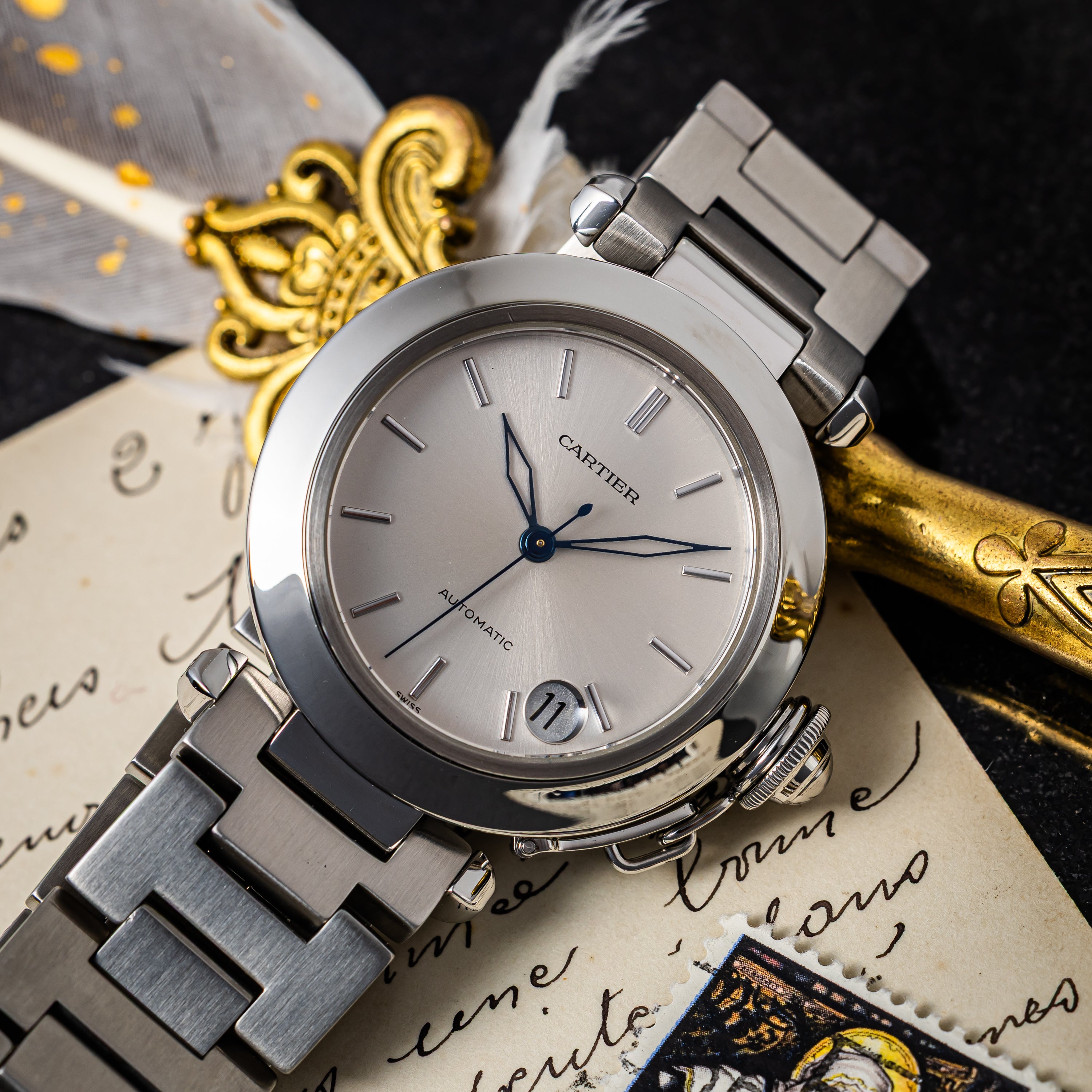 カルティエ パシャC 1980年代製 ホワイトダイヤル