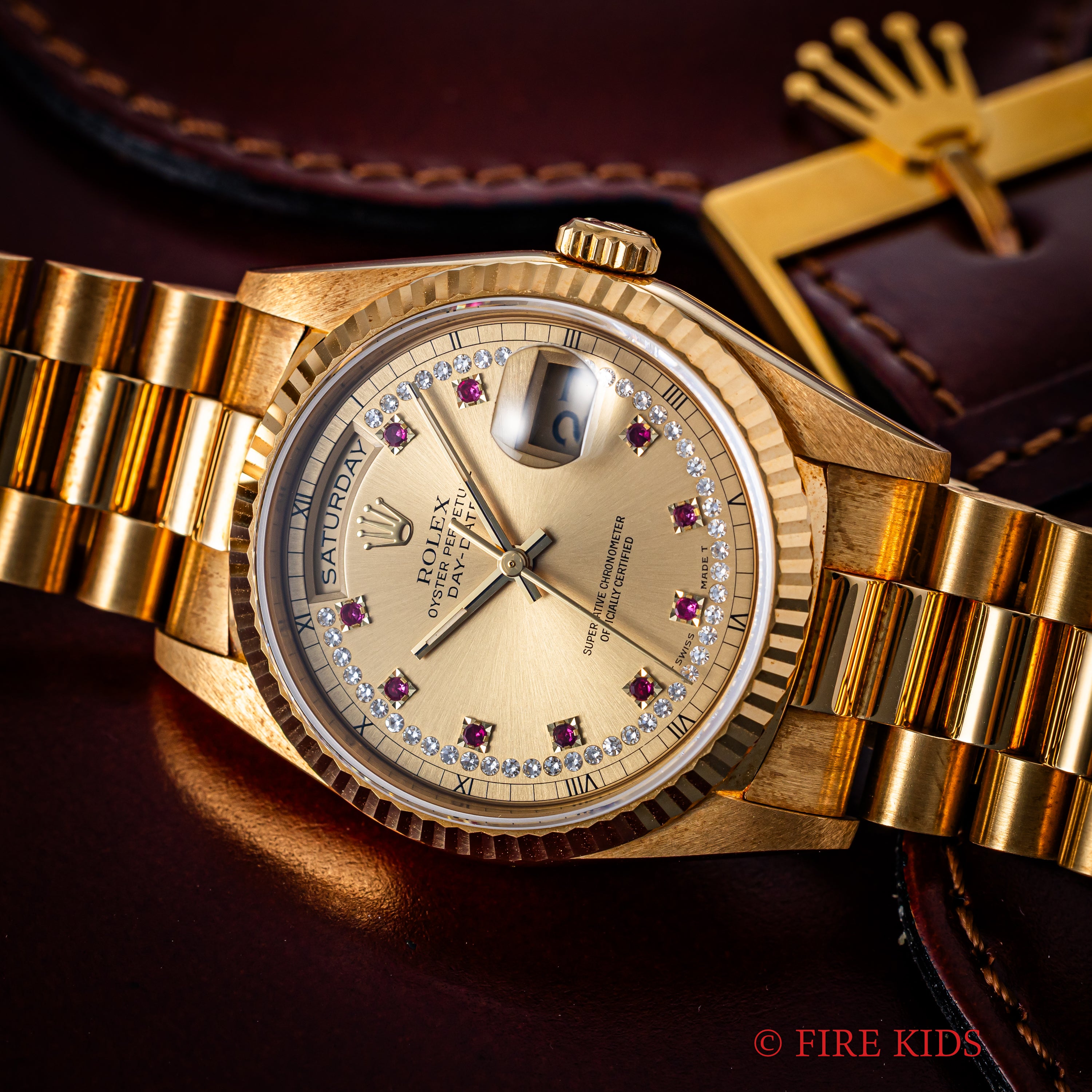 ロレックス デイデイト ミリヤードダイヤル フルセット美品 1990年製(平成2年製)18金無垢イエローゴールド Ref.18238