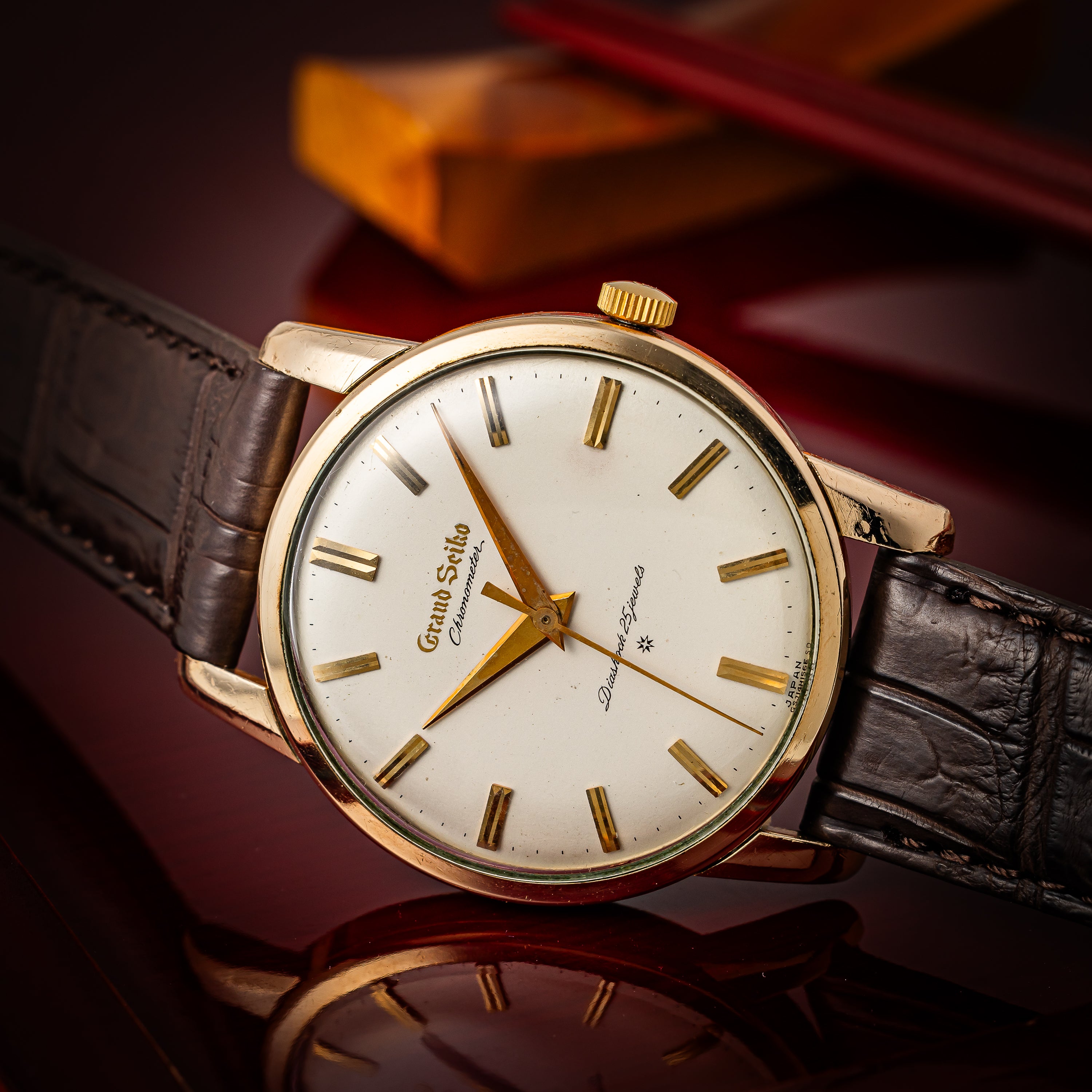 グランドセイコー ファーストモデル Ref.J14070 GS アップライト ライオンメダリオン SDダイヤル