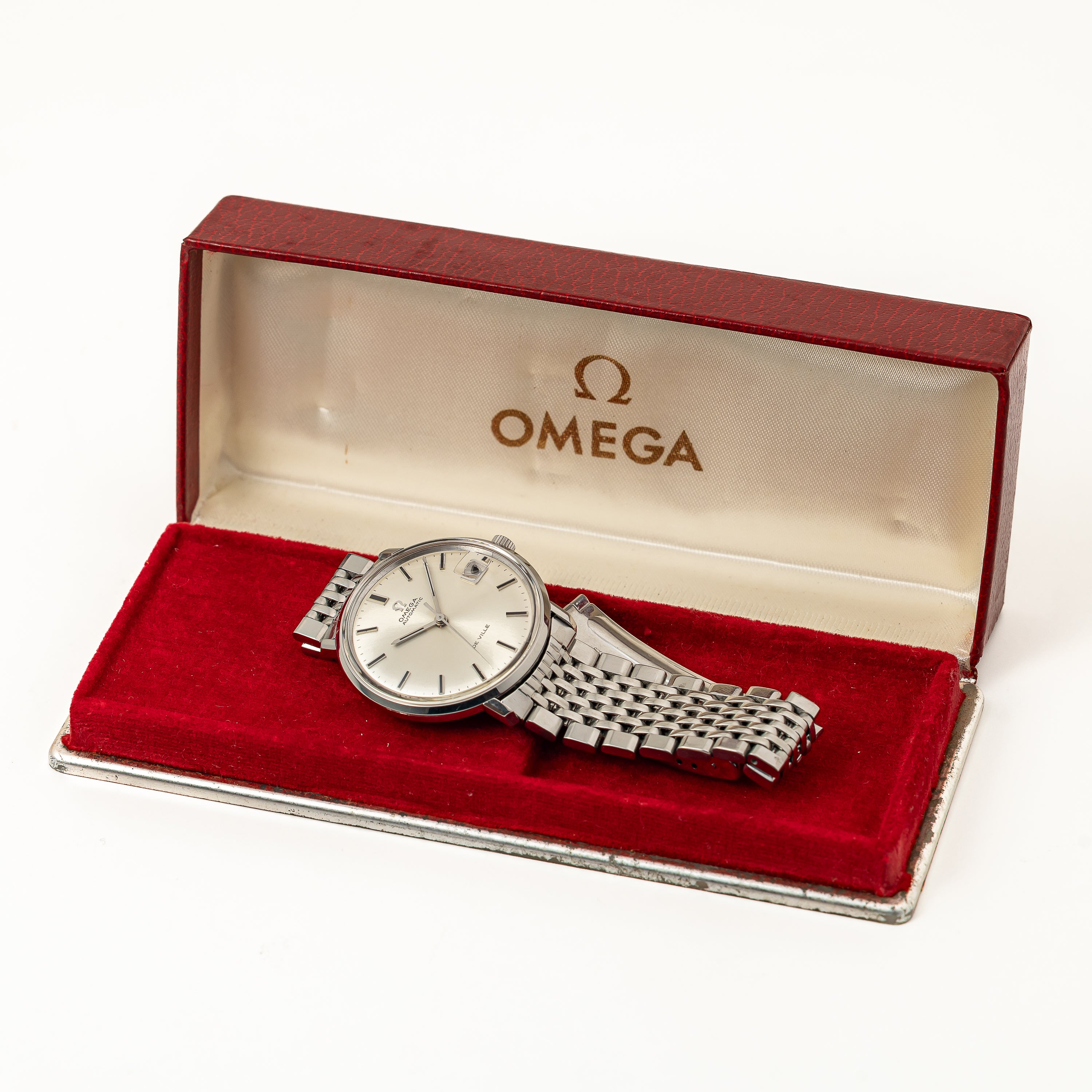 オメガ デ・ヴィル オートマチック 1960年代製 純正ブレス Ref.166033 シルバーダイヤル