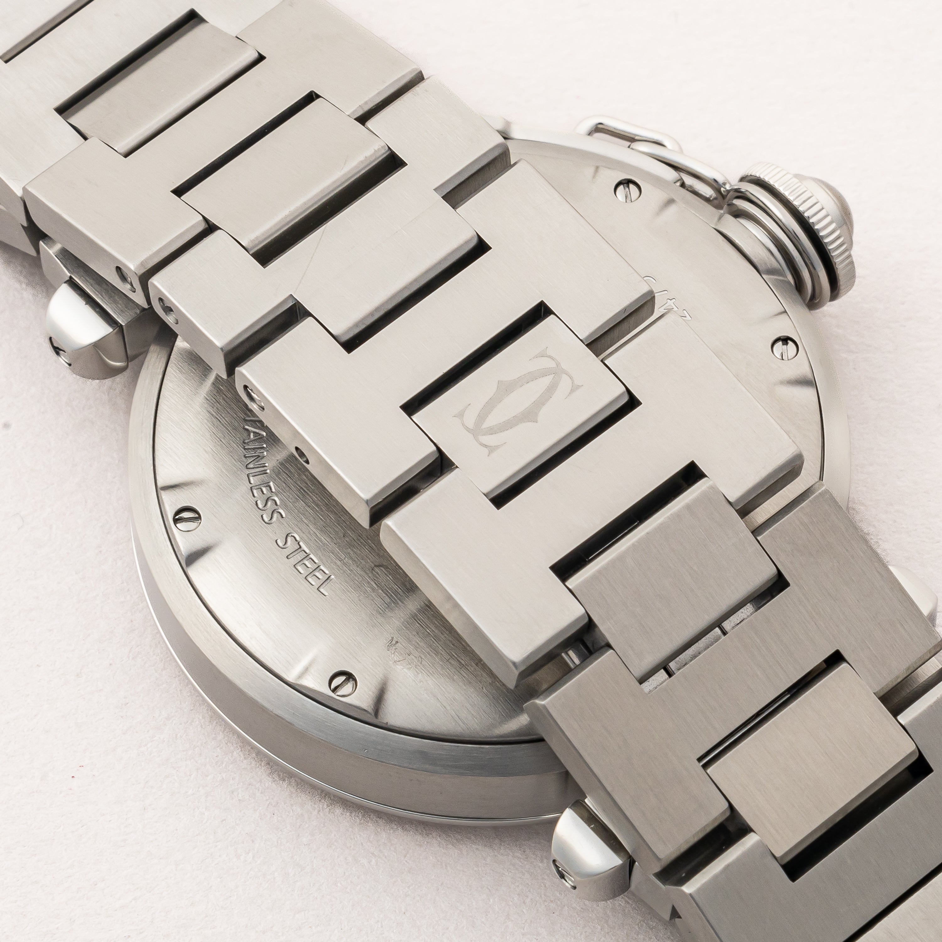 カルティエ パシャC 2000年代製 Ref.2475 ビックデイト ブラックダイヤル 2004年ギャラ付き