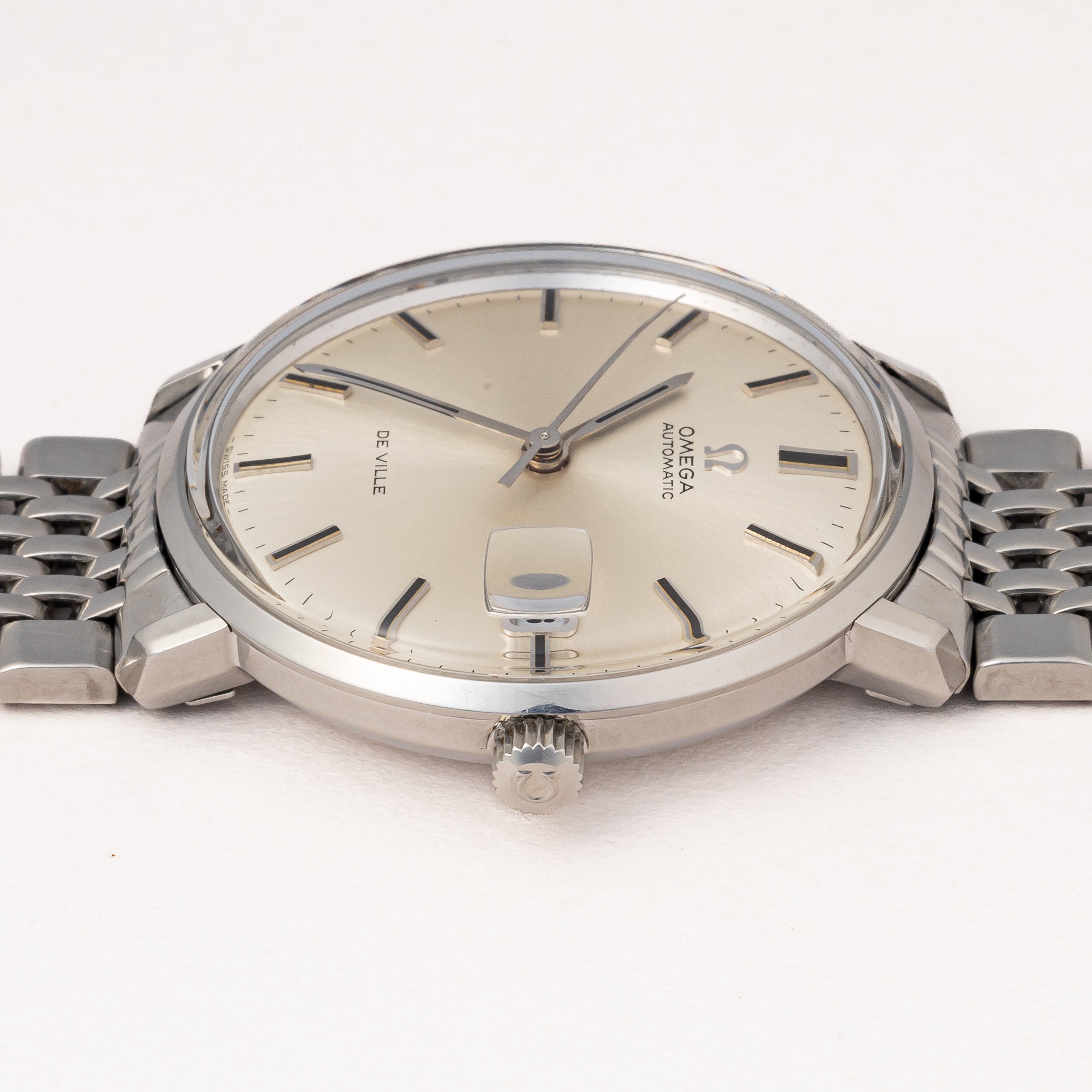 オメガ デ・ヴィル オートマチック 1960年代製 純正ブレス Ref.166033 シルバーダイヤル