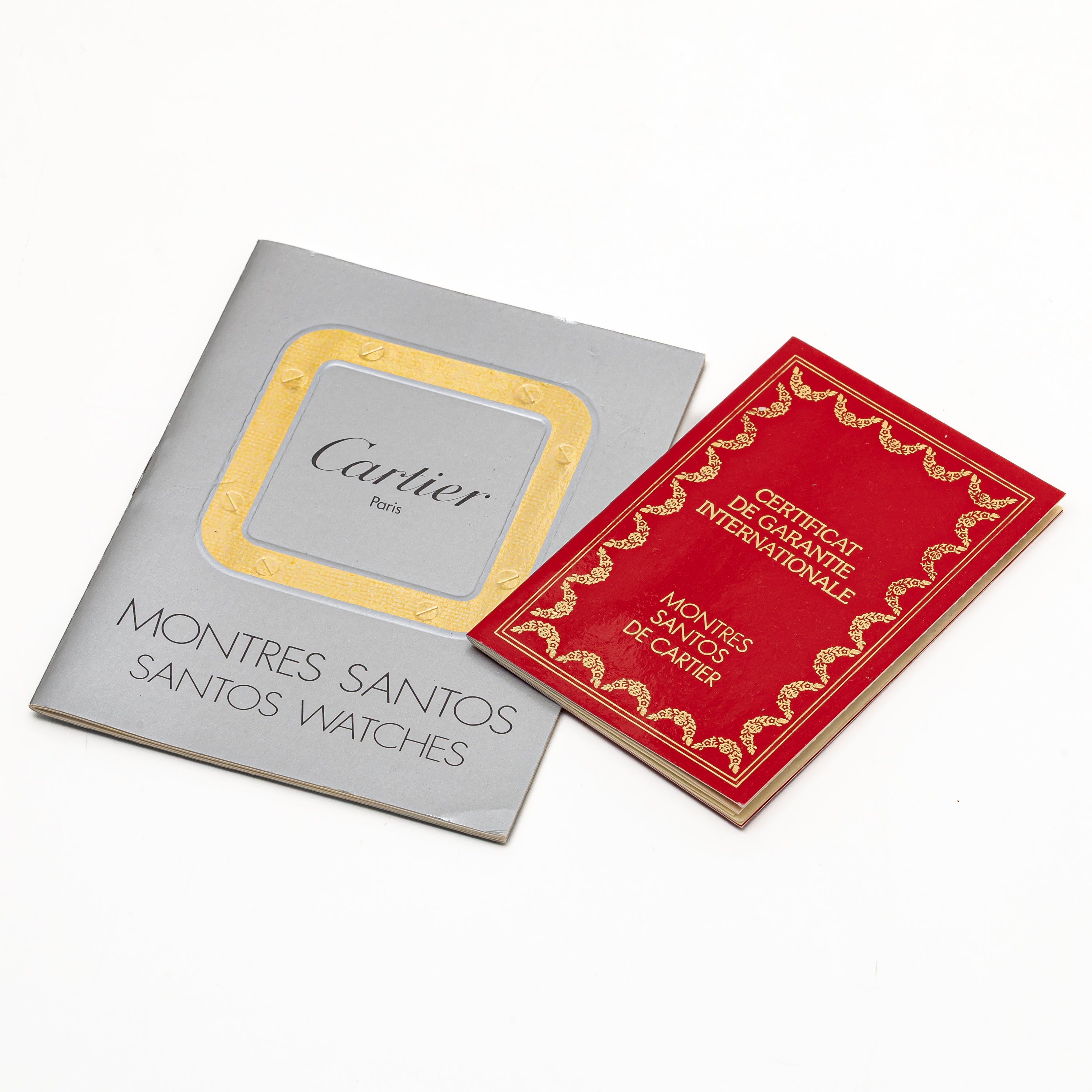 カルティエ サントス SM ホワイトダイアル 自動巻き 1980年代製 ギャラ付き