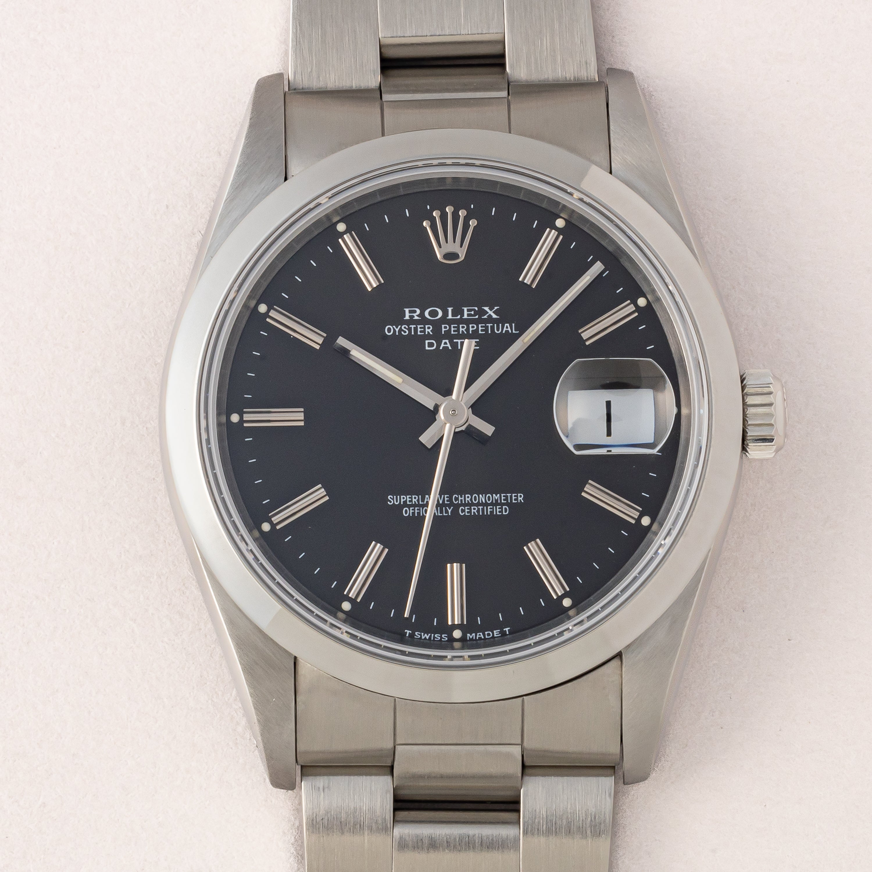 ロレックス オイスターパーペチュアルデイト 1990年~1991年製 Ref.15200 ブラックダイヤル