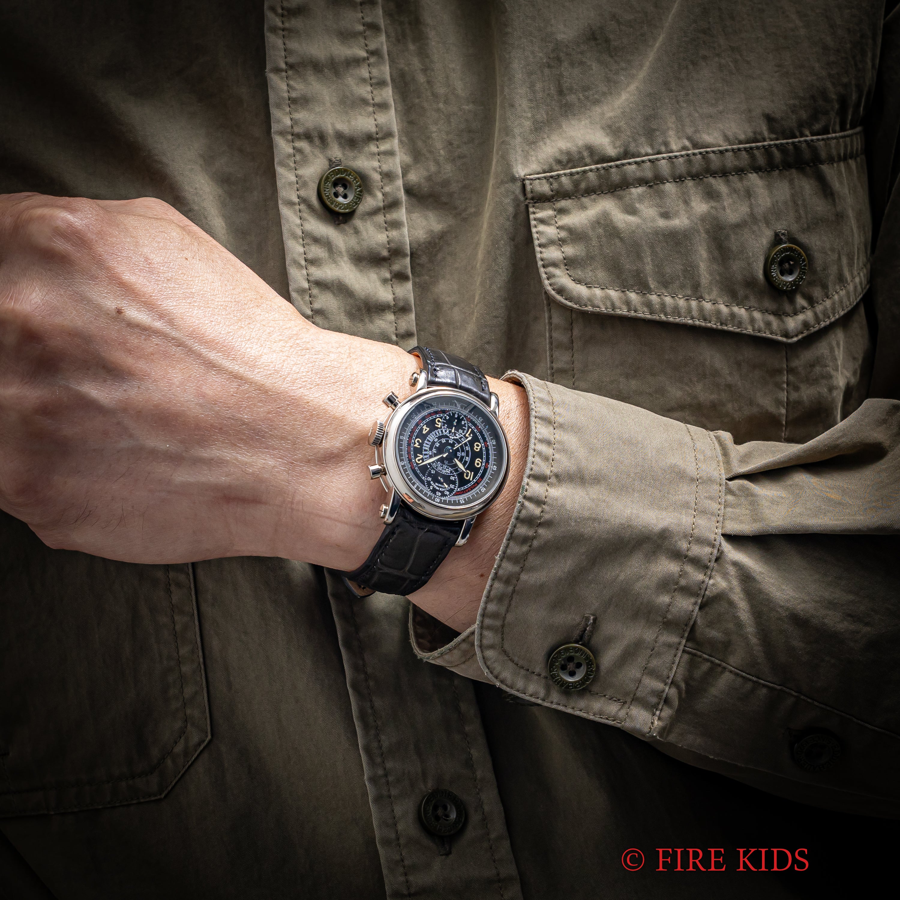 フランク・ミュラー 1999年ギャラ 18金無垢ホワイトゴールド バーティカルクロノグラフ 自動巻 36mm 7000 CC S 3645