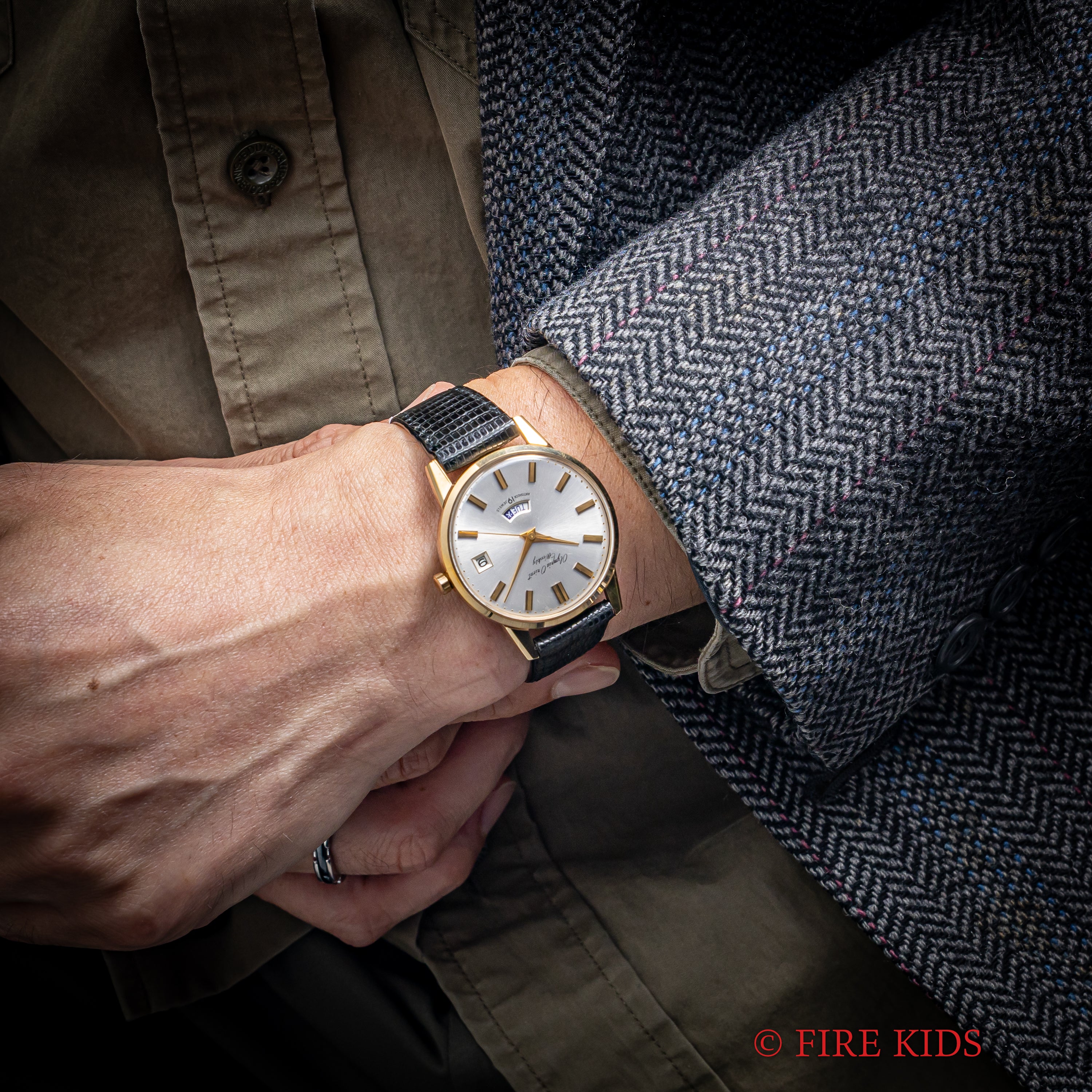 オリエント オリンピア オリエント ウィークリー 1960年代製 金張り デイデイト 美品 純正尾錠付き