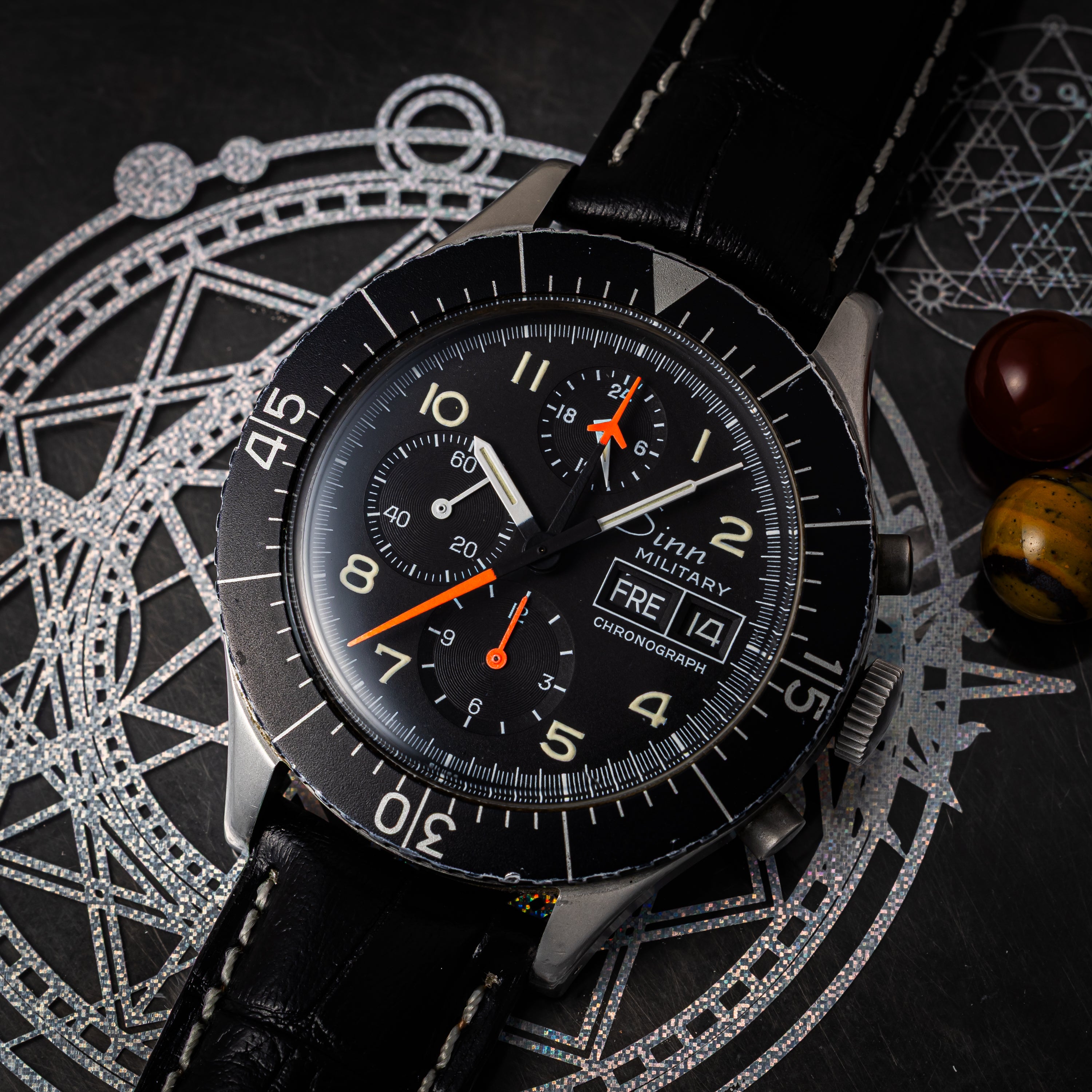 ジン ミリタリークロノグラフ 1990年代製 レマニアCal.5100搭載自動巻き