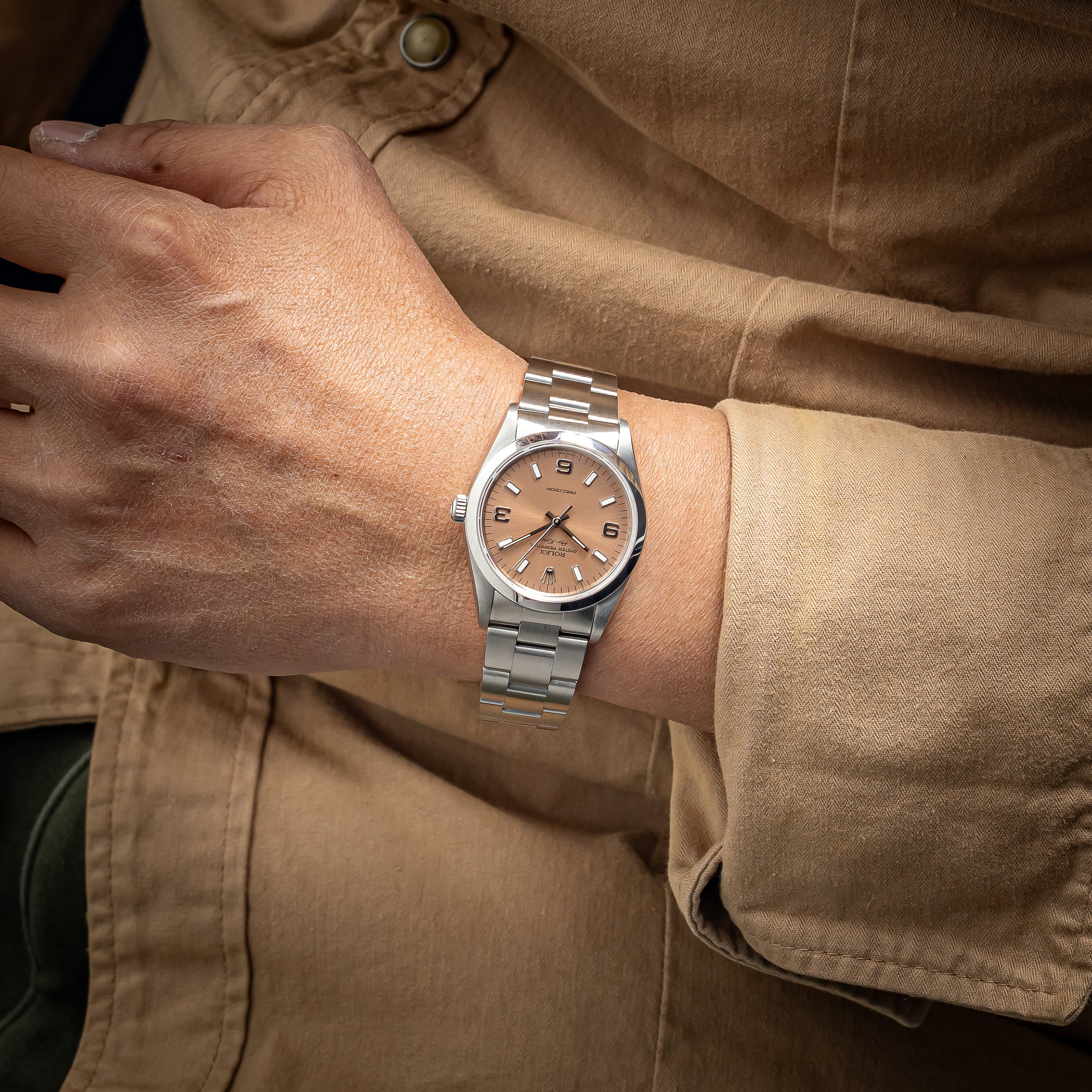 ロレックス エアキング 1994年製 Ref.14000 ピンク エクスプローラーダイヤル 箱・ギャラ付き