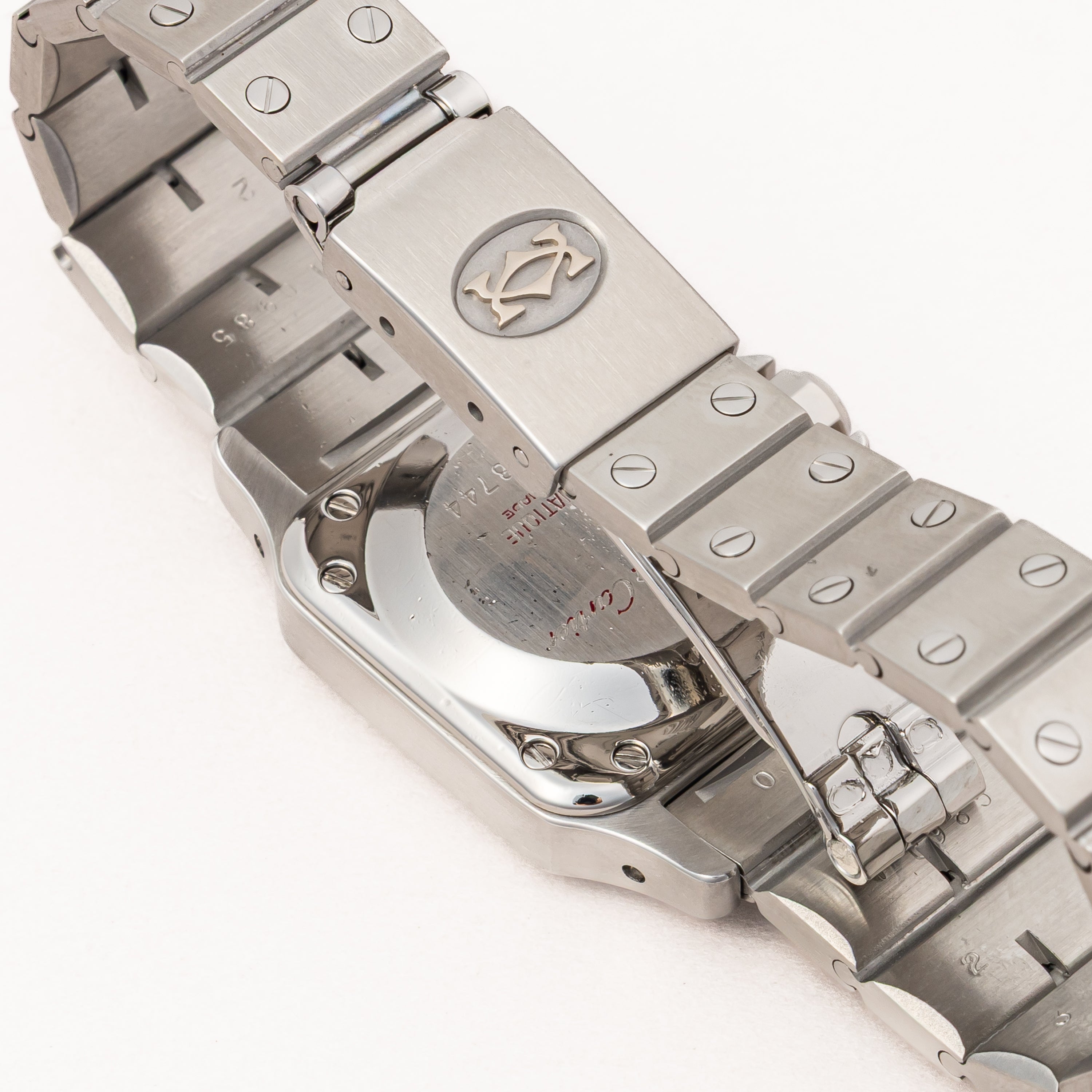 カルティエ サントス SM ホワイトダイアル 自動巻き 1980年代製 ギャラ付き