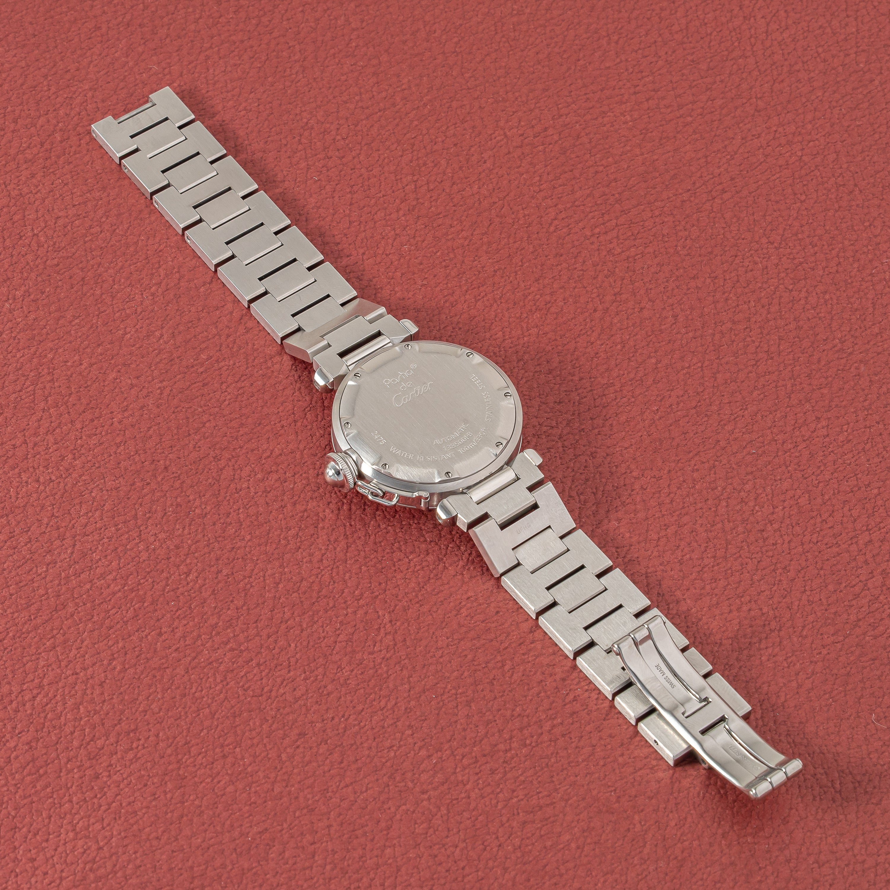 カルティエ パシャC 2000年代製 Ref.2475 ビックデイト ブラックダイヤル 2004年ギャラ付き