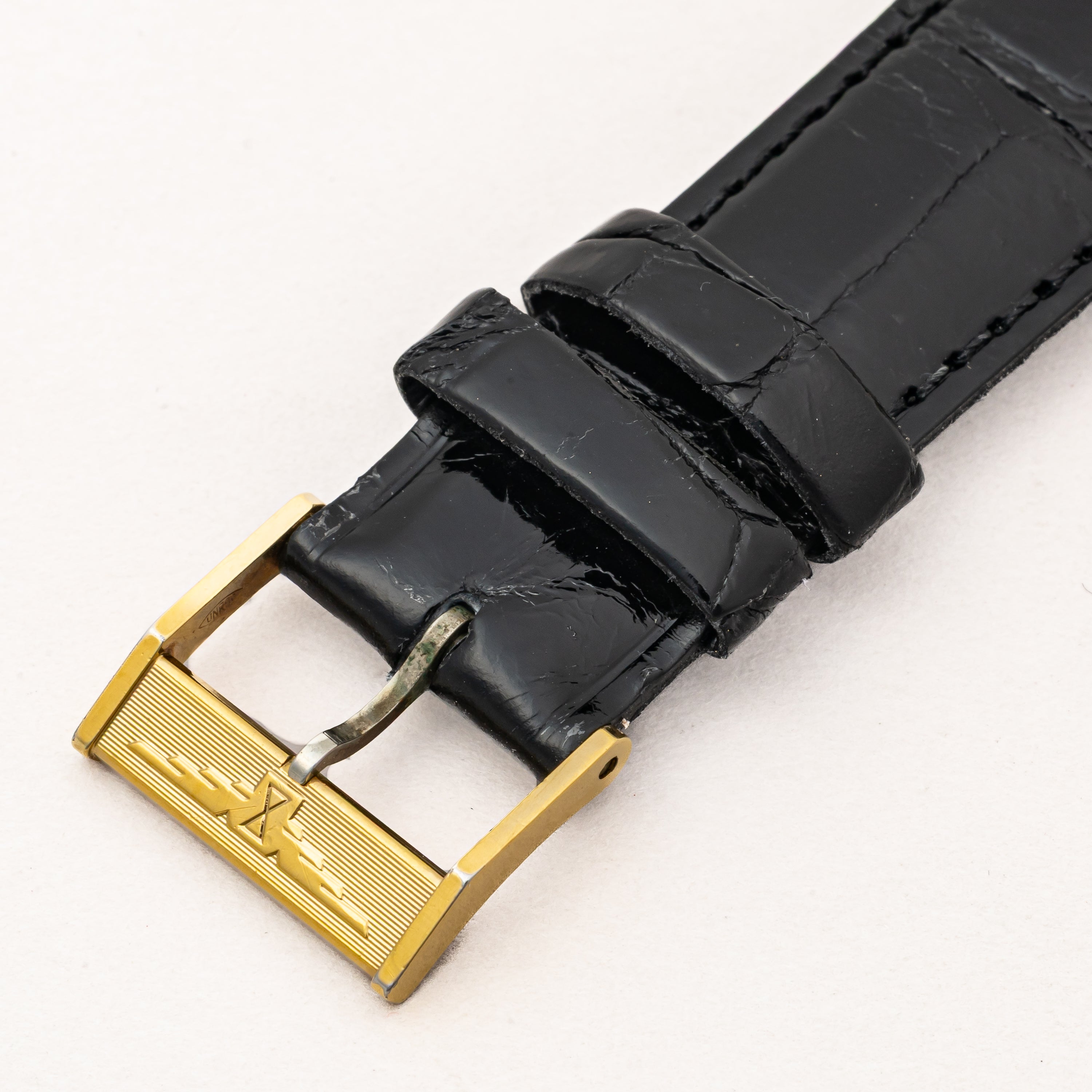 ロンジン コンクエスト ブラック文字盤 CAPゴールド 1959年製 Ref.9007 Cal.19ASD 箱、ギャラ、 純正尾錠付き