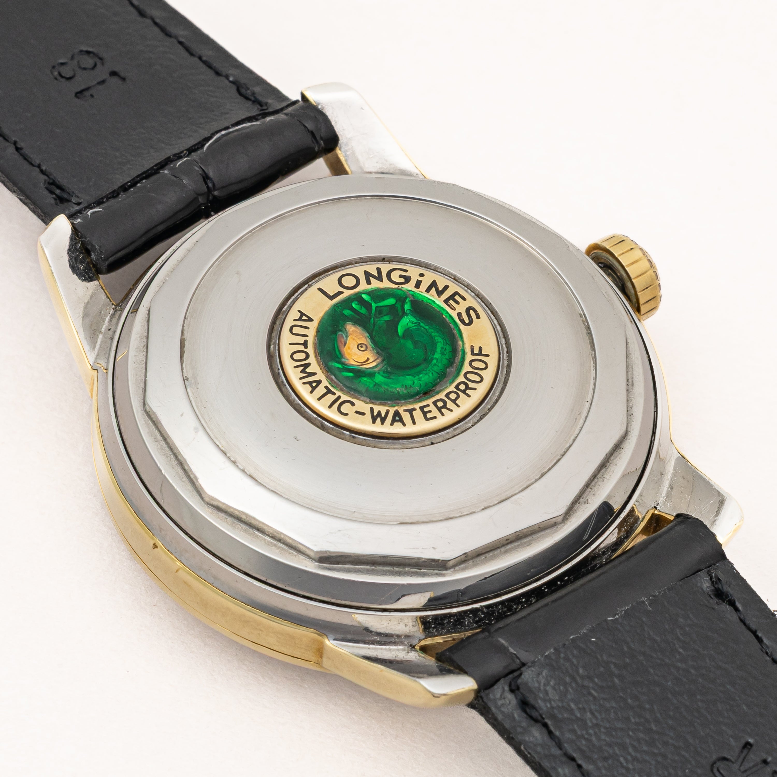 ロンジン コンクエスト ブラック文字盤 CAPゴールド 1959年製 Ref.9007 Cal.19ASD 箱、ギャラ、 純正尾錠付き