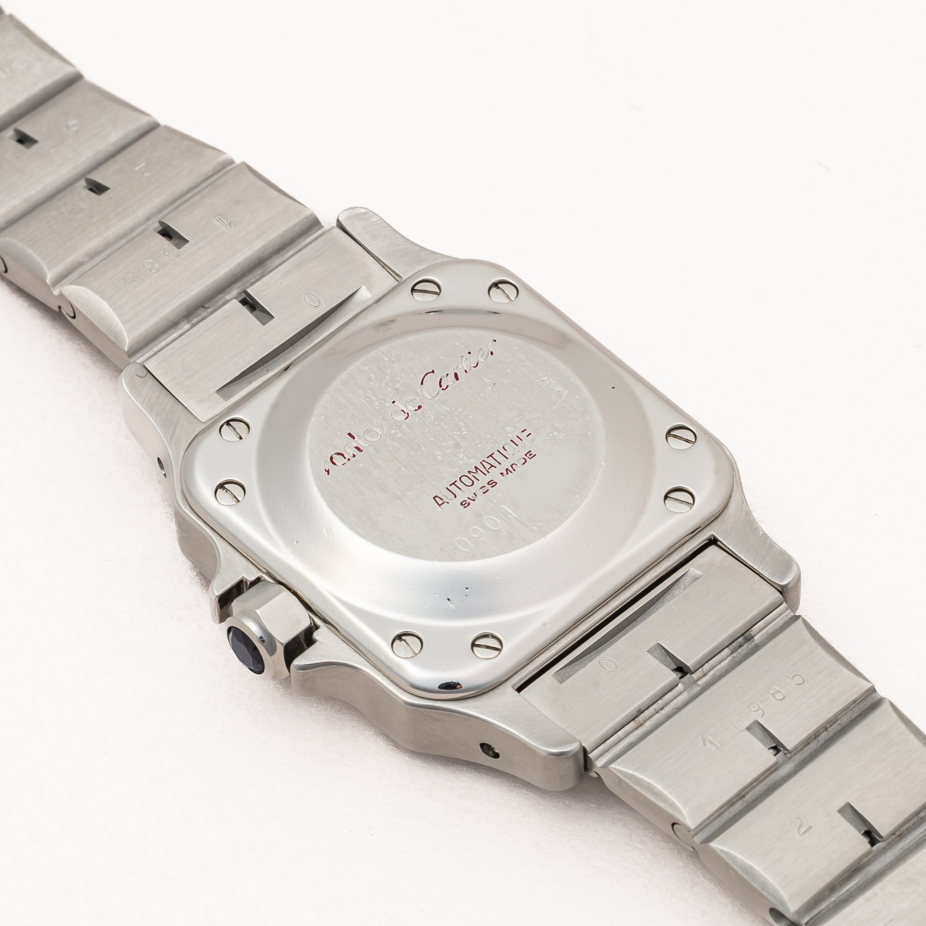 カルティエ サントス SM ホワイトダイアル 自動巻き 1980年代製 ギャラ付き