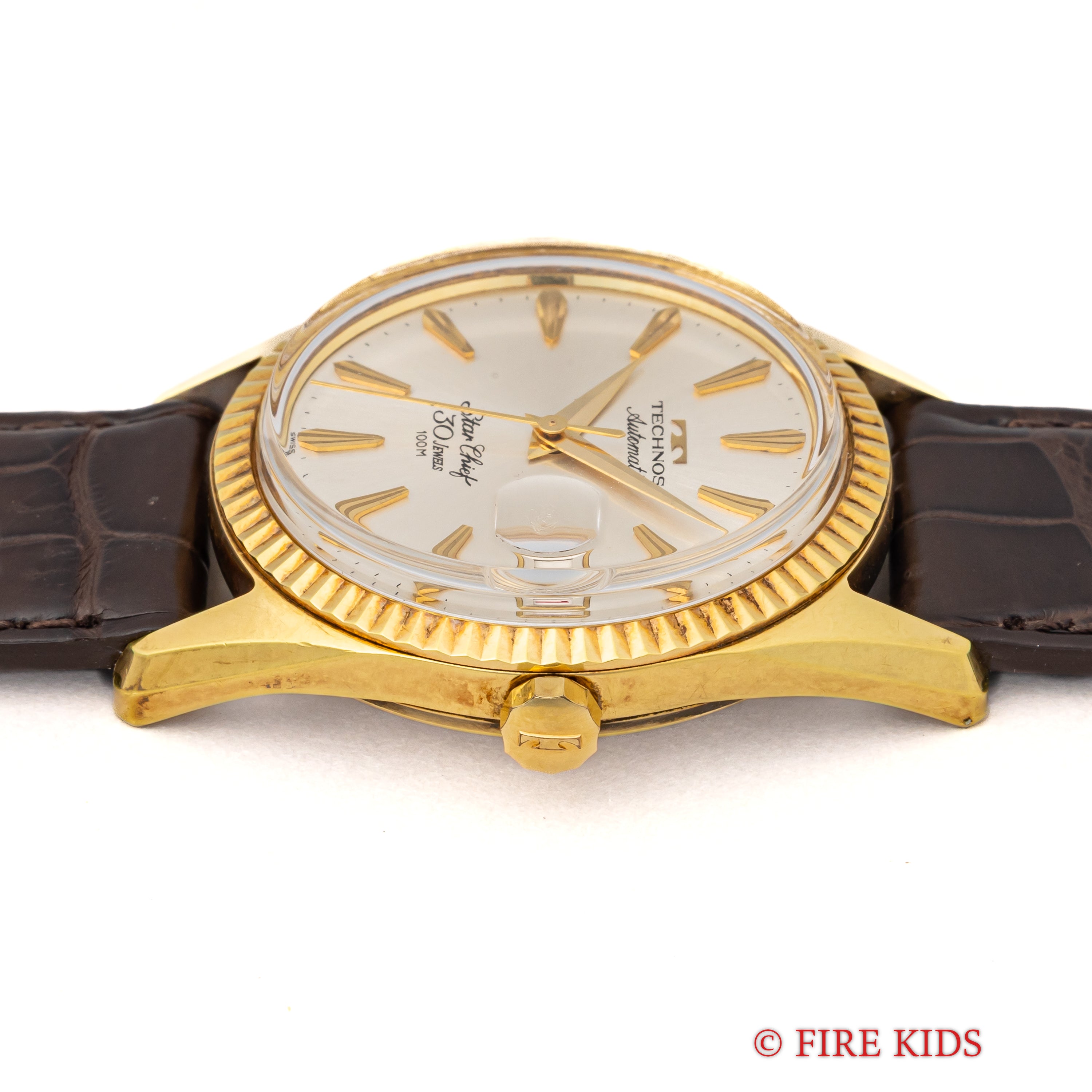 テクノス スターチーフ 赤カレンダー 1960年代製 美品 30石自動巻き