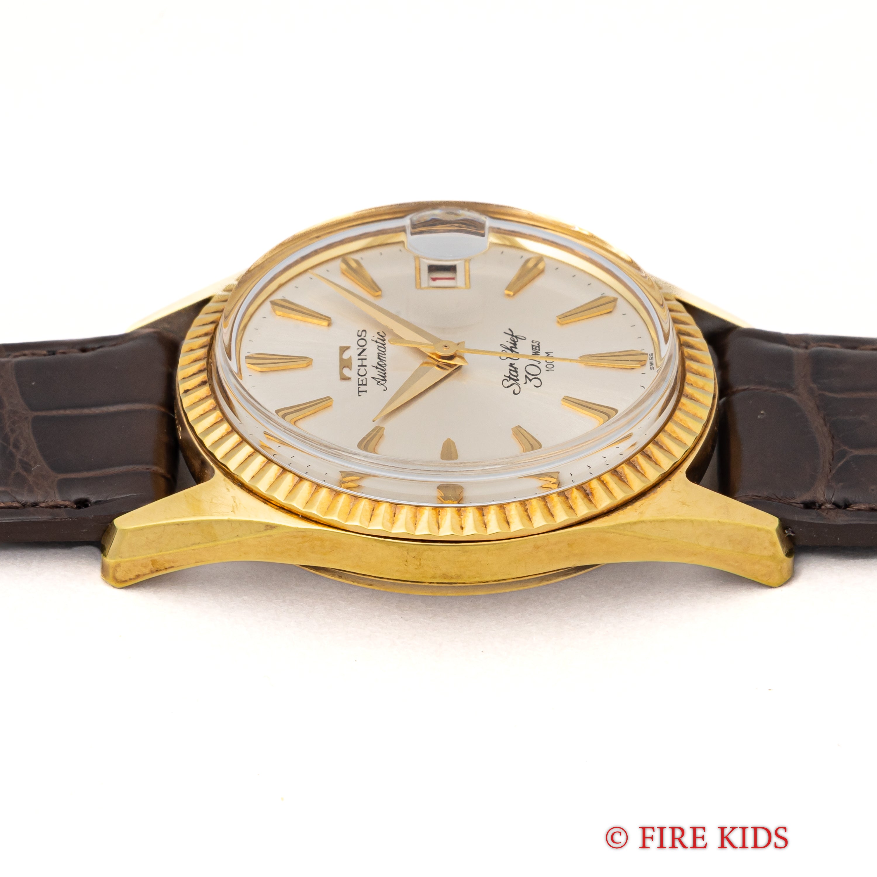 テクノス スターチーフ 赤カレンダー 1960年代製 美品 30石自動巻き