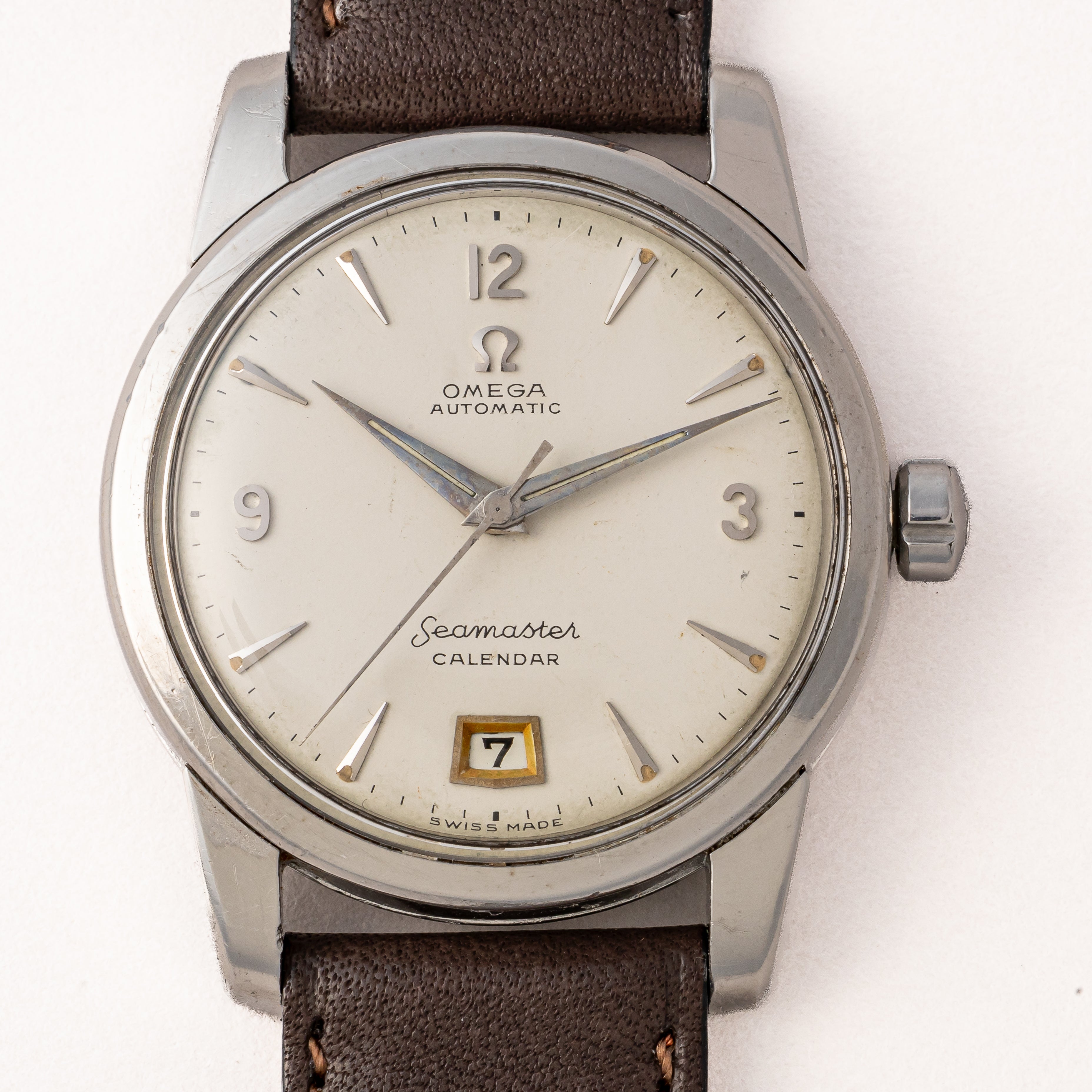 オメガ シーマスター カレンダー ハーフローター 1954年製 Ref.2757-3SC ホワイトダイヤル
