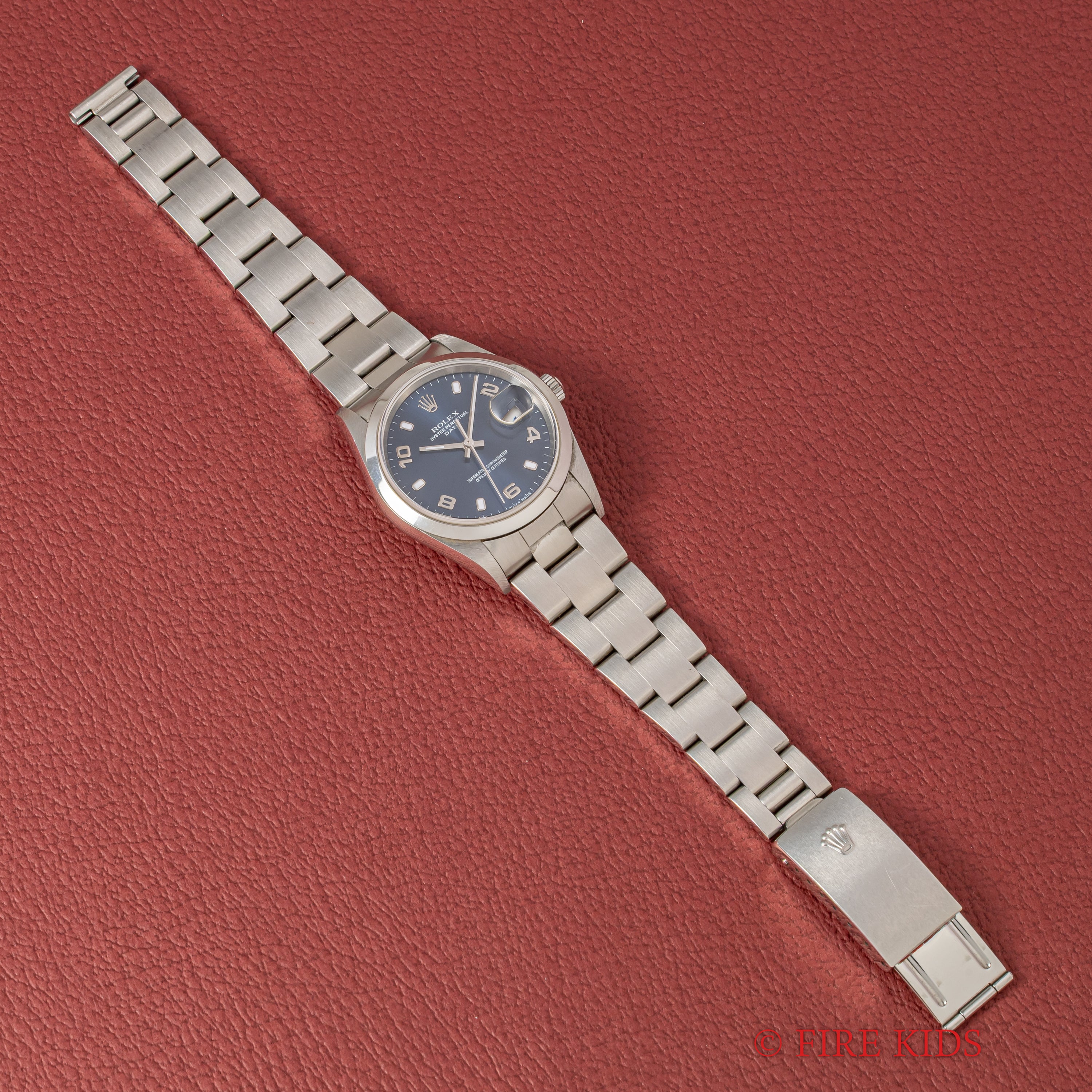 ロレックス 2000年製(平成12年製) オイスターパーペチュアルデイト Ref.15200 ブルー 飛びアラビアダイヤル ギャラ付