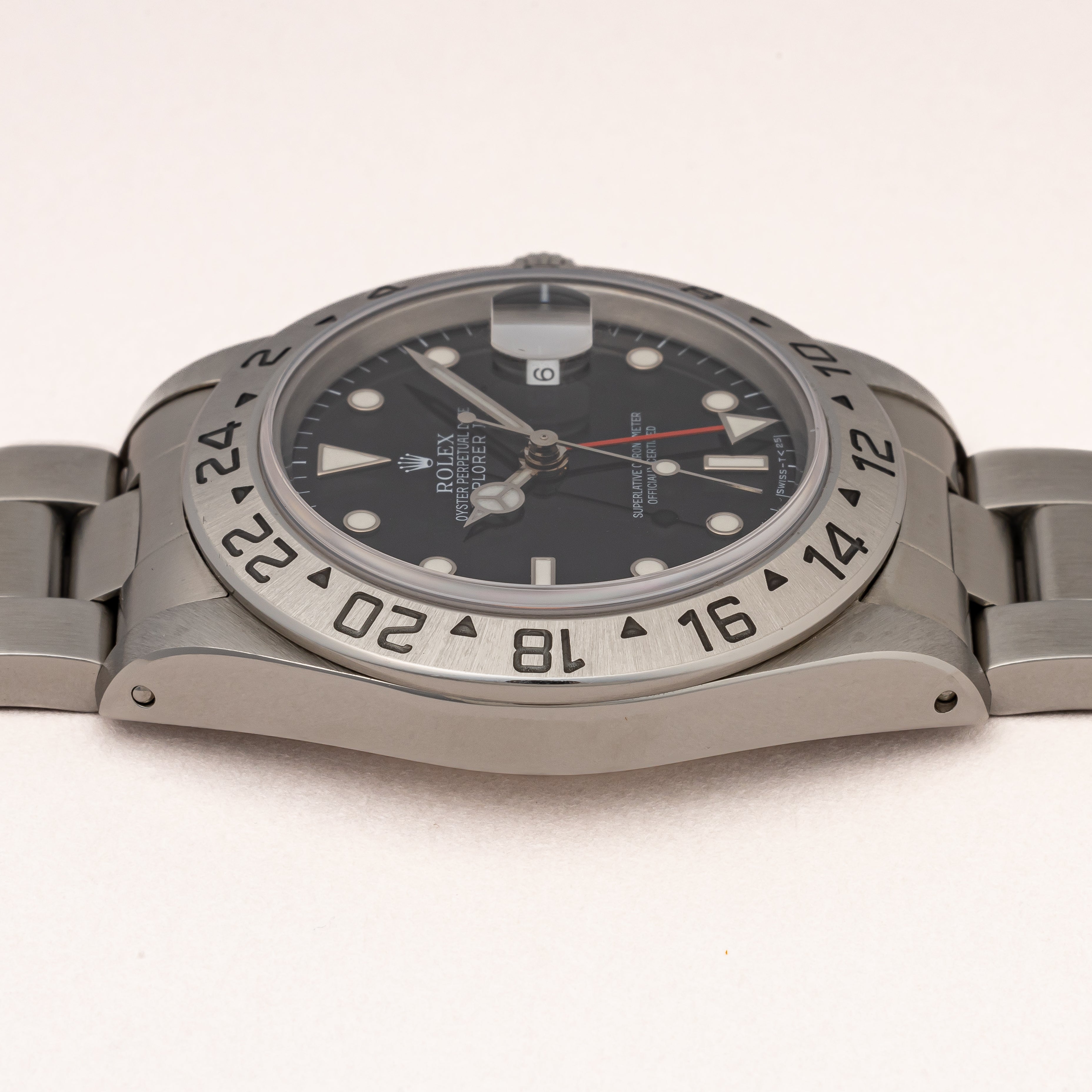 ロレックス エクスプローラーⅡ 1998年製 Ref.16570 ブラックダイヤル 箱、ギャラ付き