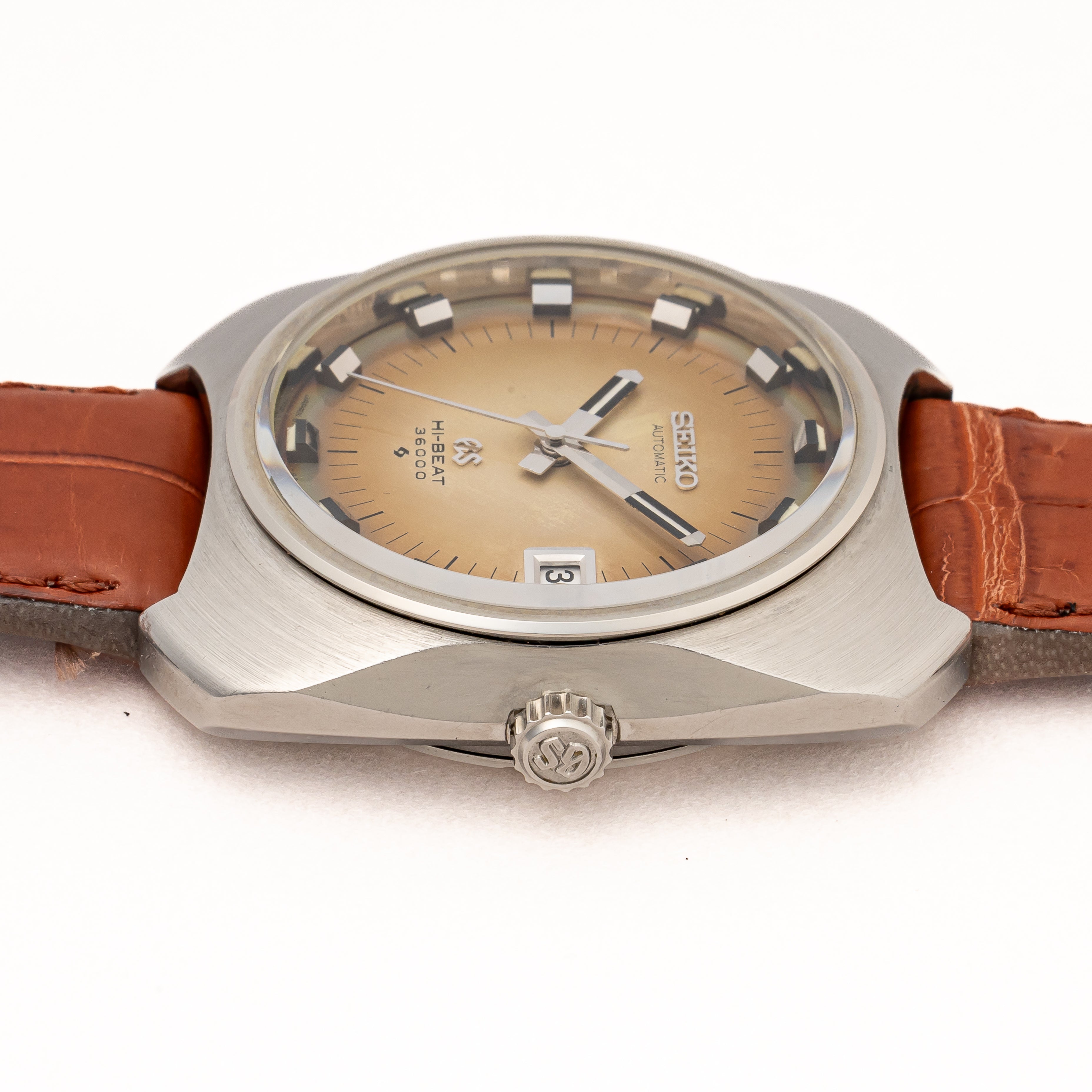 グランドセイコー 1969年製 Ref.6145-8020 61GS クッションケース 純正革ベルト付き