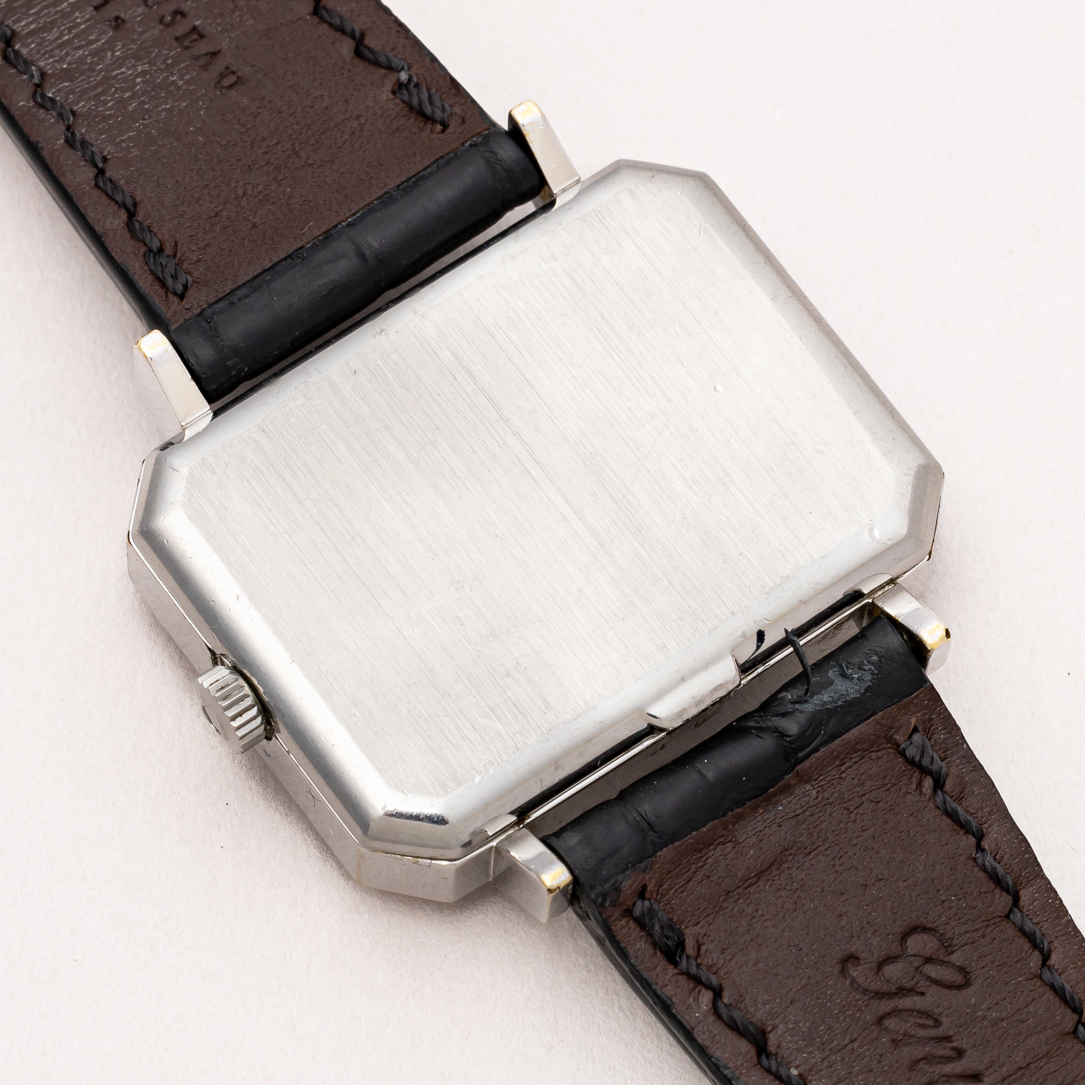 オメガ デ・ヴィル 角型 ブルーダイヤル 1973年製 手巻き カットガラス Ref.5110379