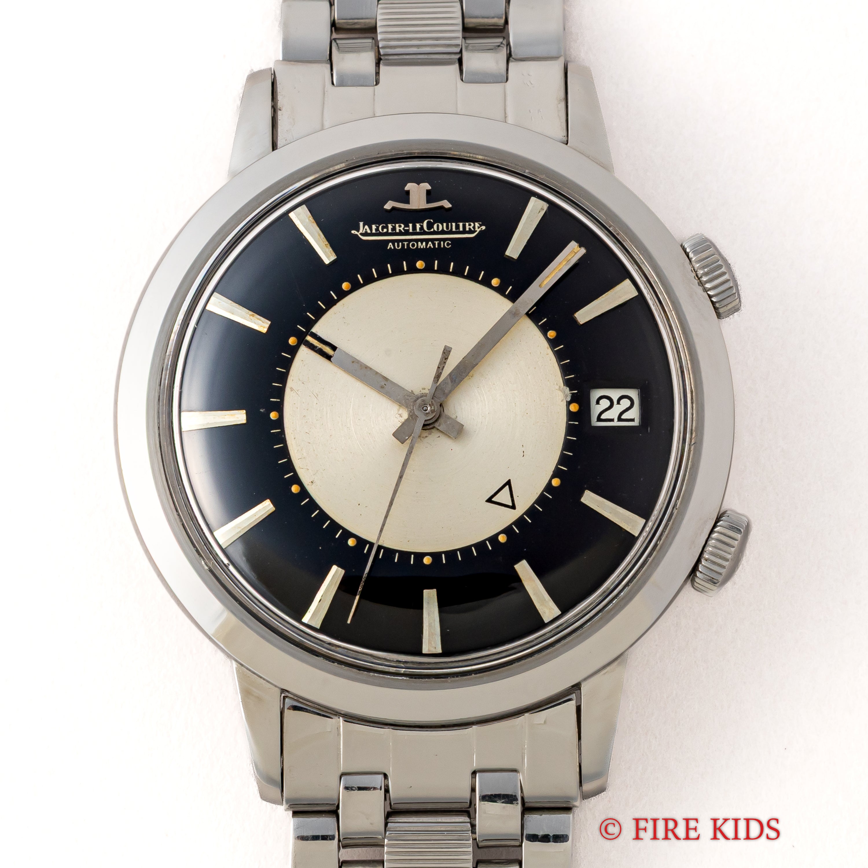 ジャガー・ルクルト メモボックス 1960年代後半製 自動巻きアラームウオッチ ツートンダイヤル 純正ブレス