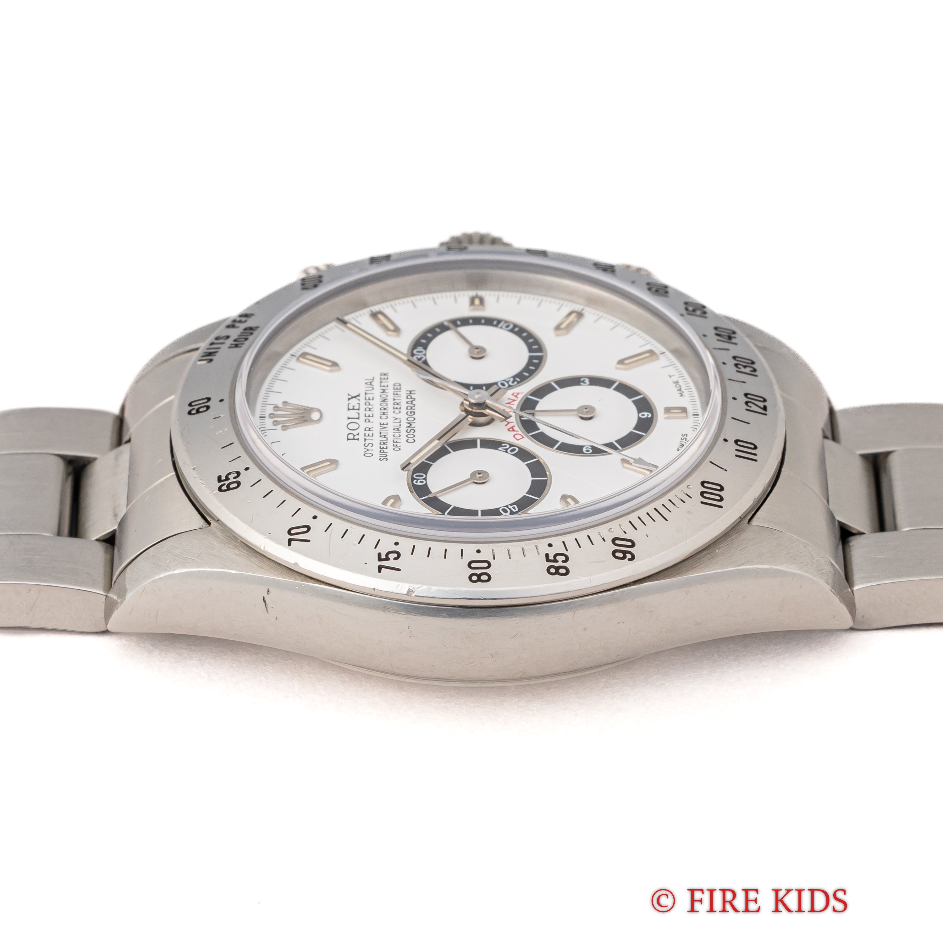 ロレックス デイトナ 1991年製 Ref.16520 ホワイト 逆6ダイヤル シングルバックル オールトリチウム メーカーサービスカード付