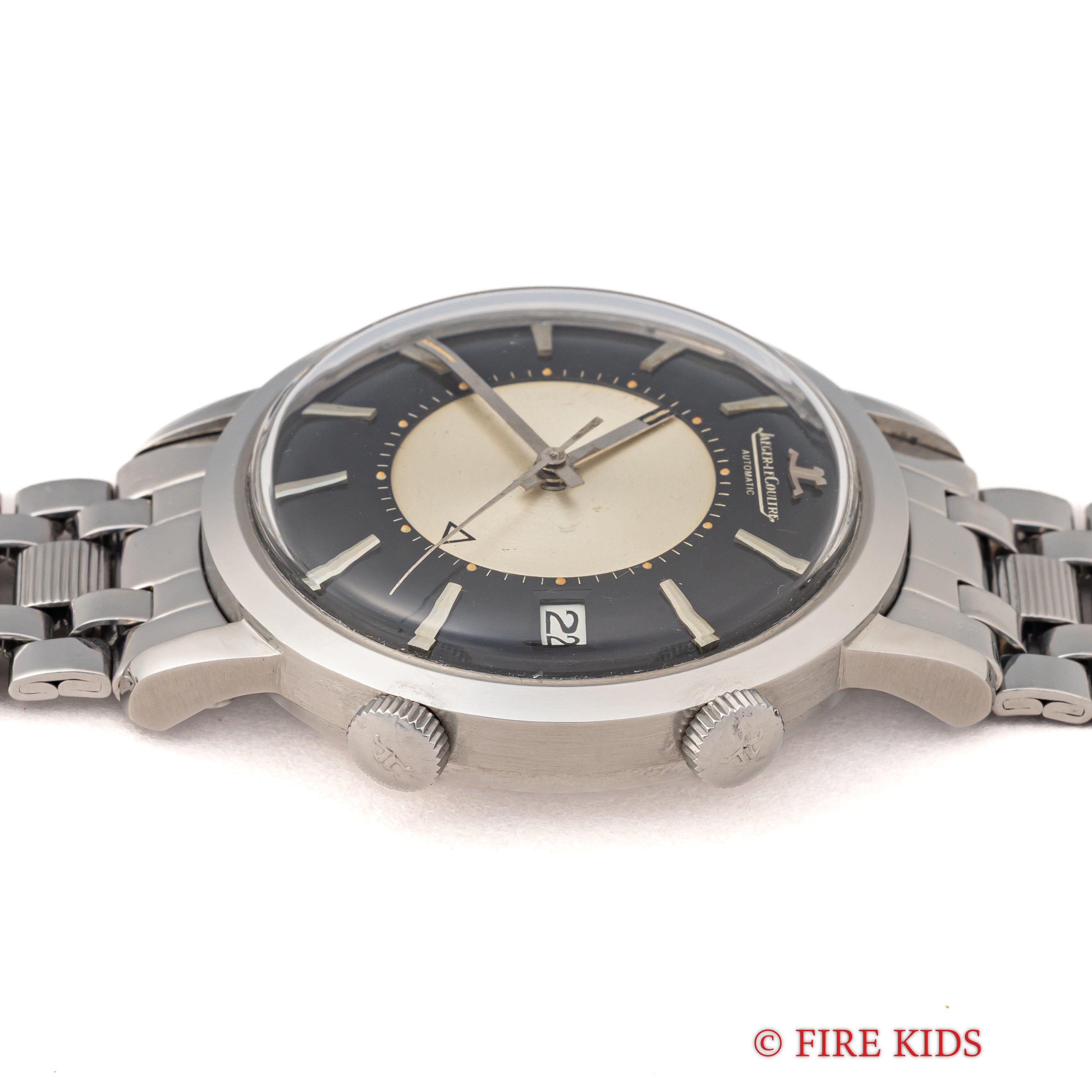 ジャガー・ルクルト メモボックス 1960年代後半製 自動巻きアラームウオッチ ツートンダイヤル 純正ブレス