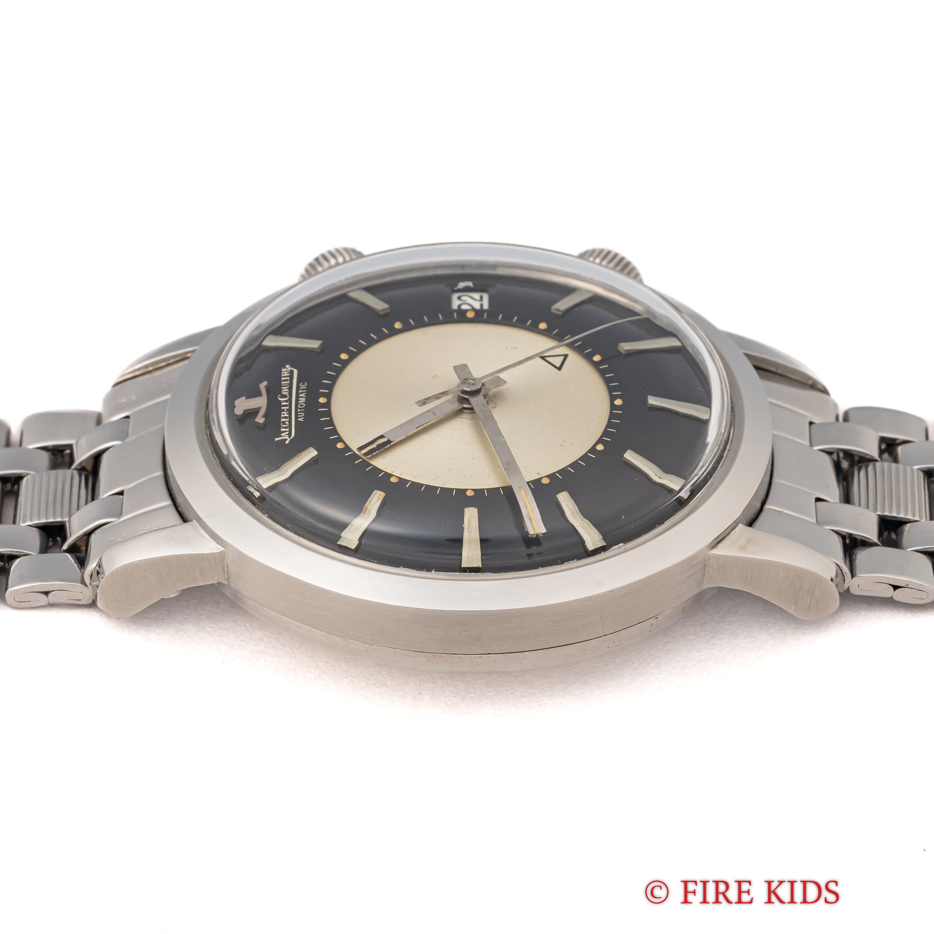 ジャガー・ルクルト メモボックス 1960年代後半製 自動巻きアラームウオッチ ツートンダイヤル 純正ブレス