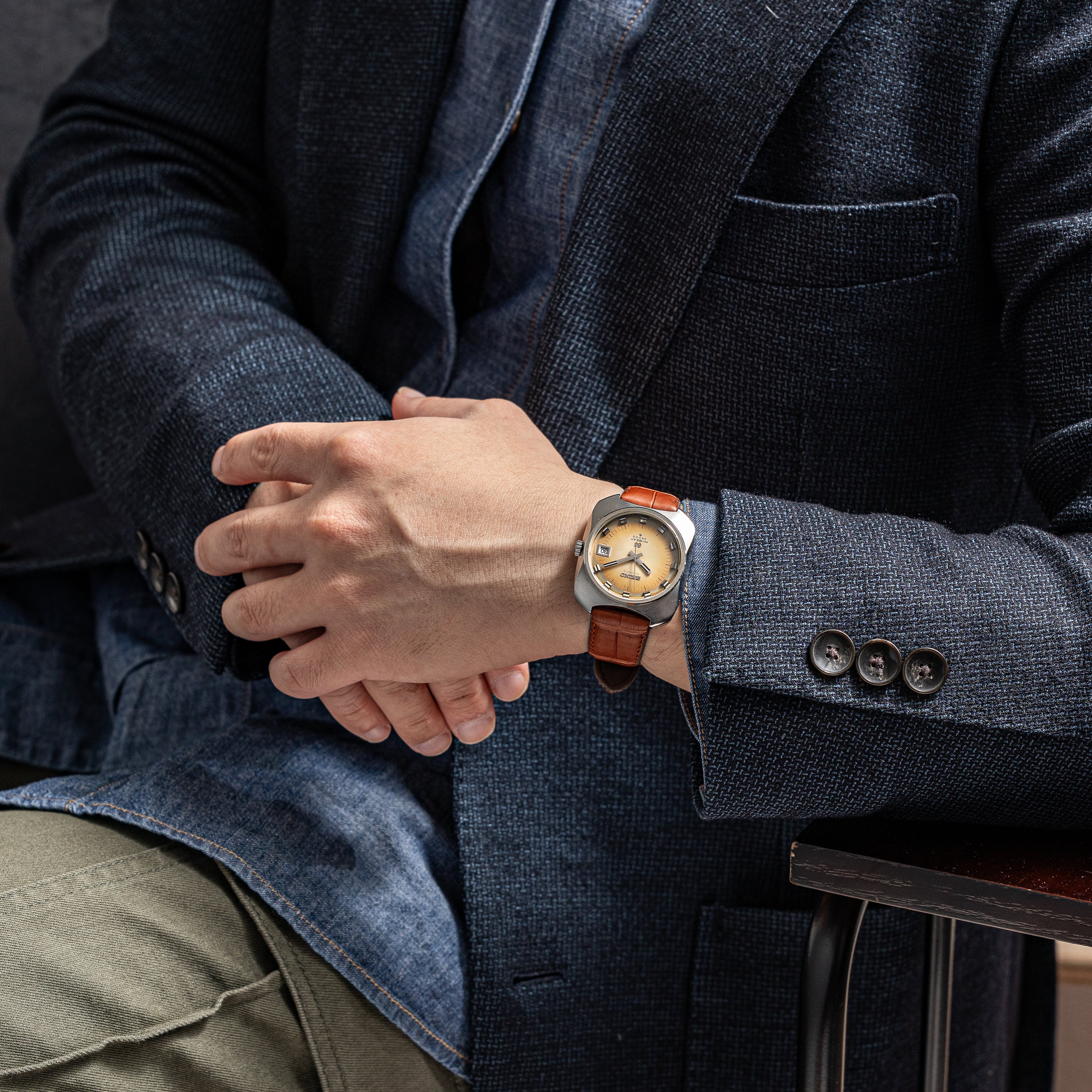 グランドセイコー 1969年製 Ref.6145-8020 61GS クッションケース 純正革ベルト付き