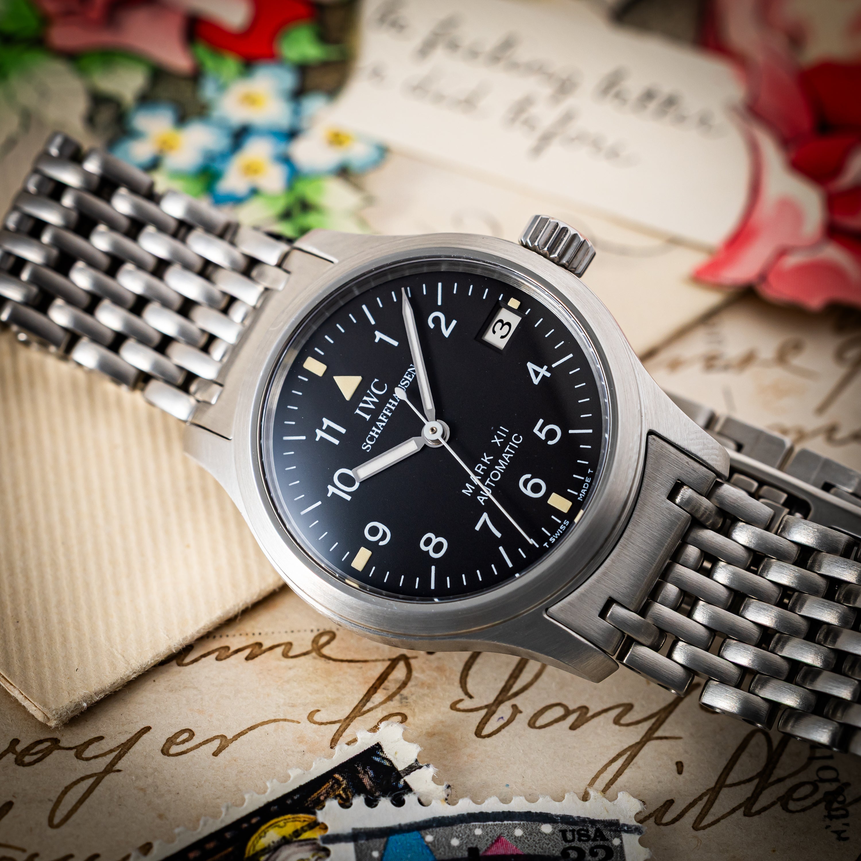 IWC マーク12 レディース 純正ステンレスブレス 2000年製(平成12年)箱・ギャラ付