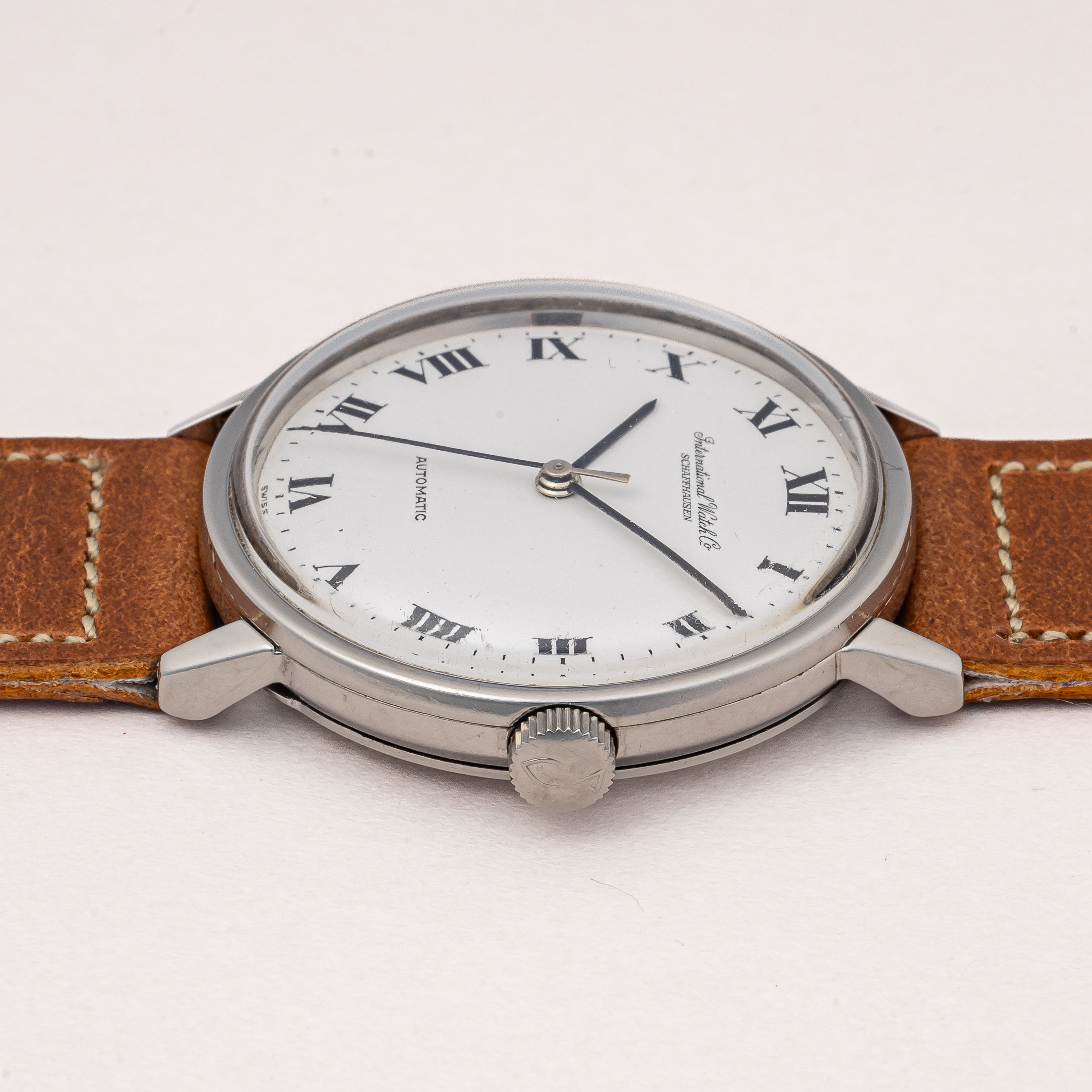 IWC ラウンドケース 1967年製 Ref.803A ノンデイト自動巻き Cal.854 ホワイトローマンダイヤル