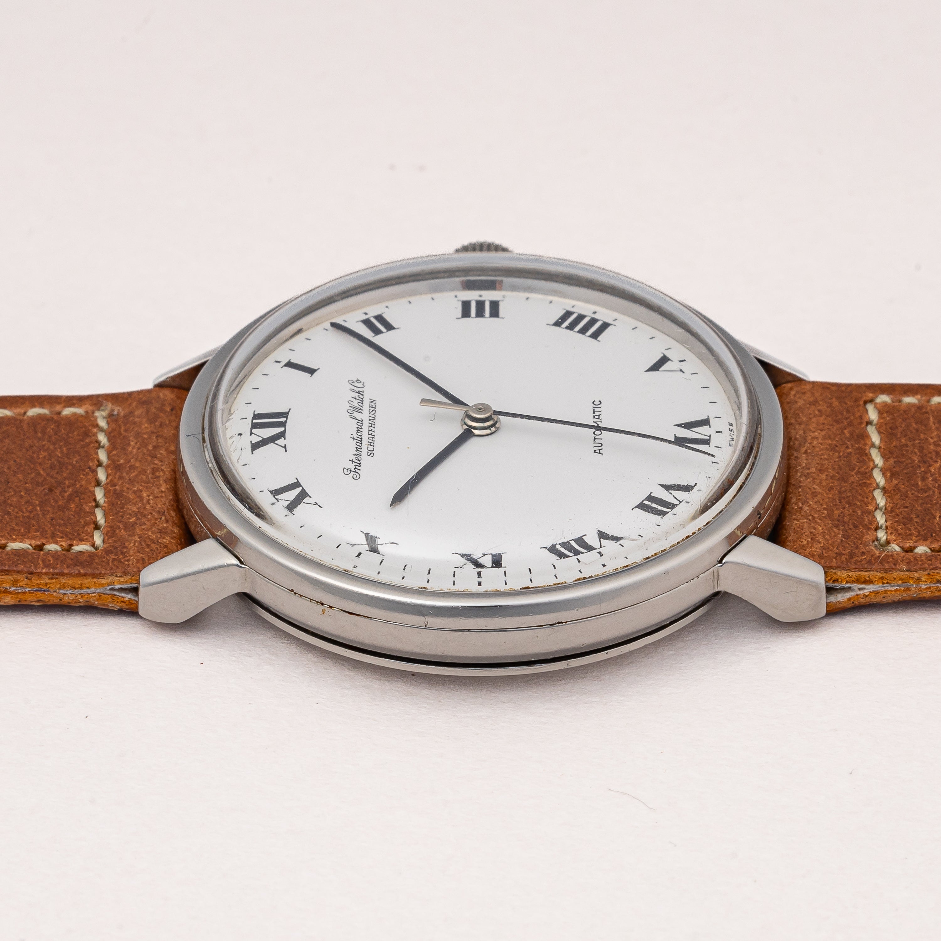 IWC ラウンドケース 1967年製 Ref.803A ノンデイト自動巻き Cal.854 ホワイトローマンダイヤル